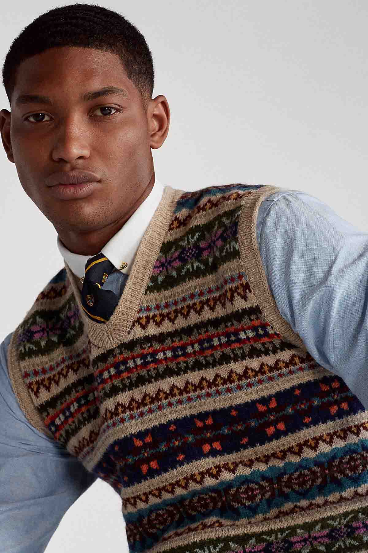 Polo Ralph Lauren Etnik Desenli Triko Yelek-Libas Trendy Fashion Store