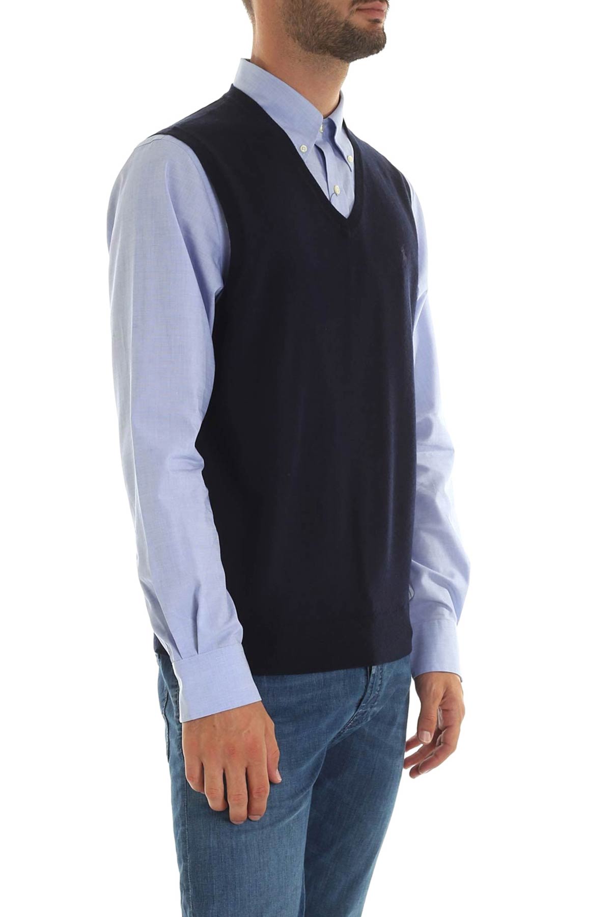 Polo Ralph Lauren Slim Fit Yün Triko Yelek-Libas Trendy Fashion Store