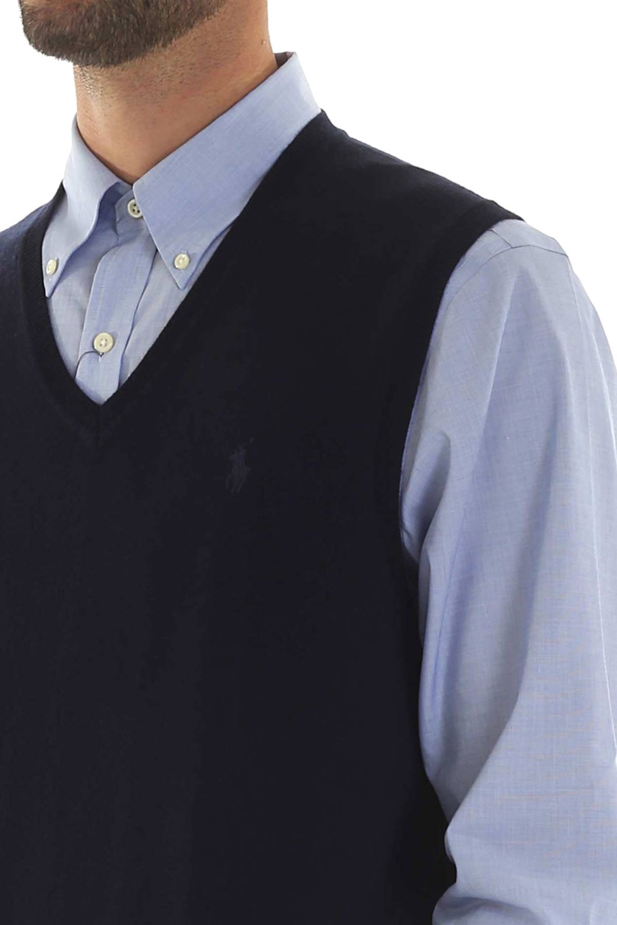 Polo Ralph Lauren Slim Fit Yün Triko Yelek-Libas Trendy Fashion Store