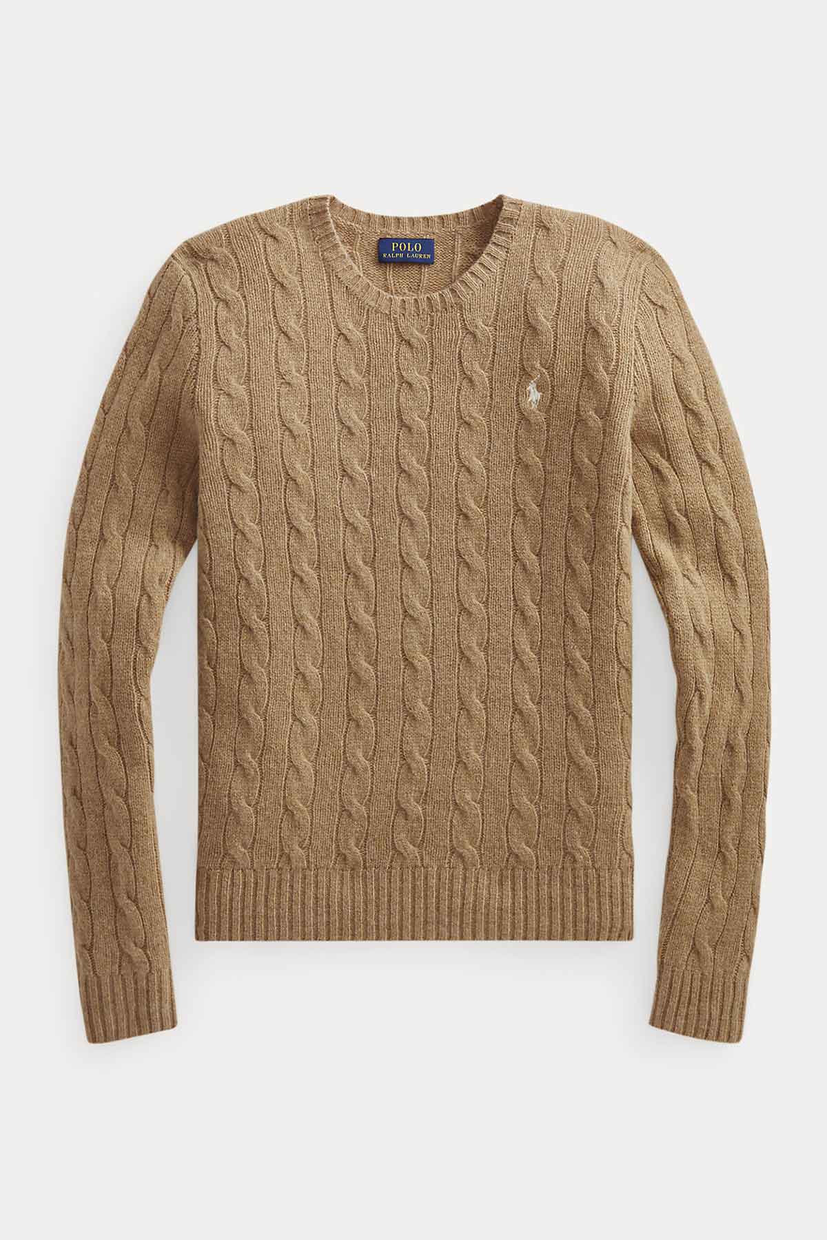 Polo Ralph Lauren Yuvarlak Yaka Kaşmirli Saç Örgü Triko-Libas Trendy Fashion Store