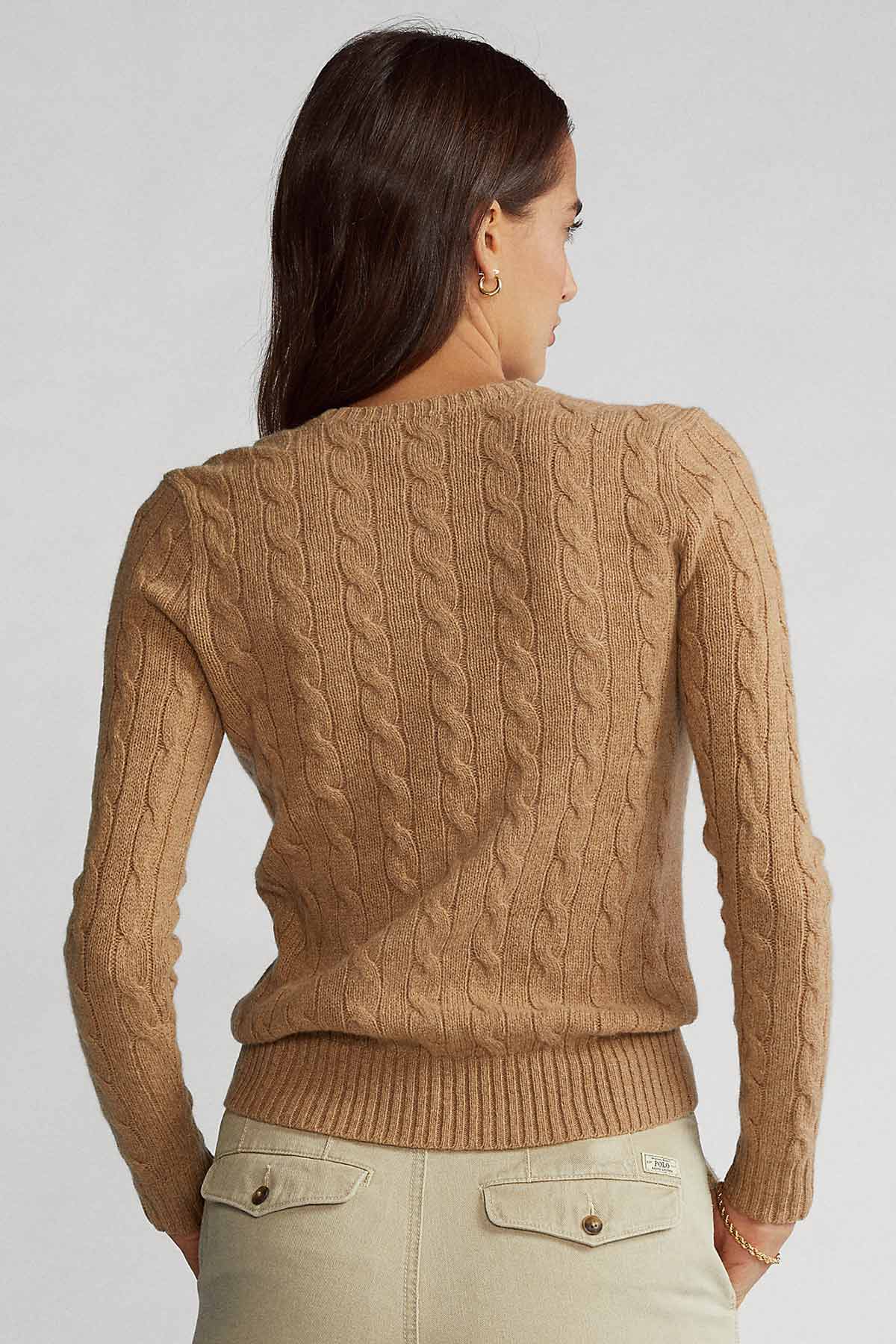 Polo Ralph Lauren Yuvarlak Yaka Kaşmirli Saç Örgü Triko-Libas Trendy Fashion Store