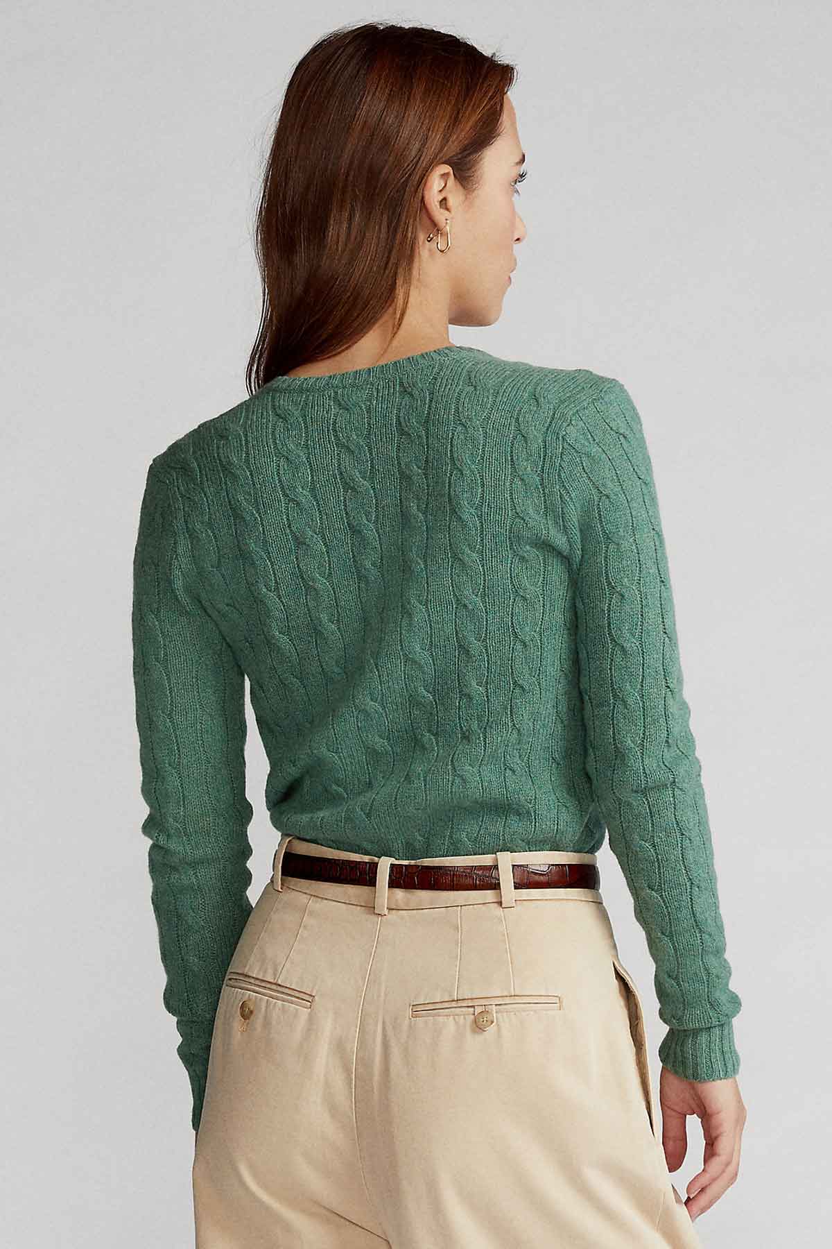 Polo Ralph Lauren V Yaka Kaşmirli Saç Örgü Triko-Libas Trendy Fashion Store