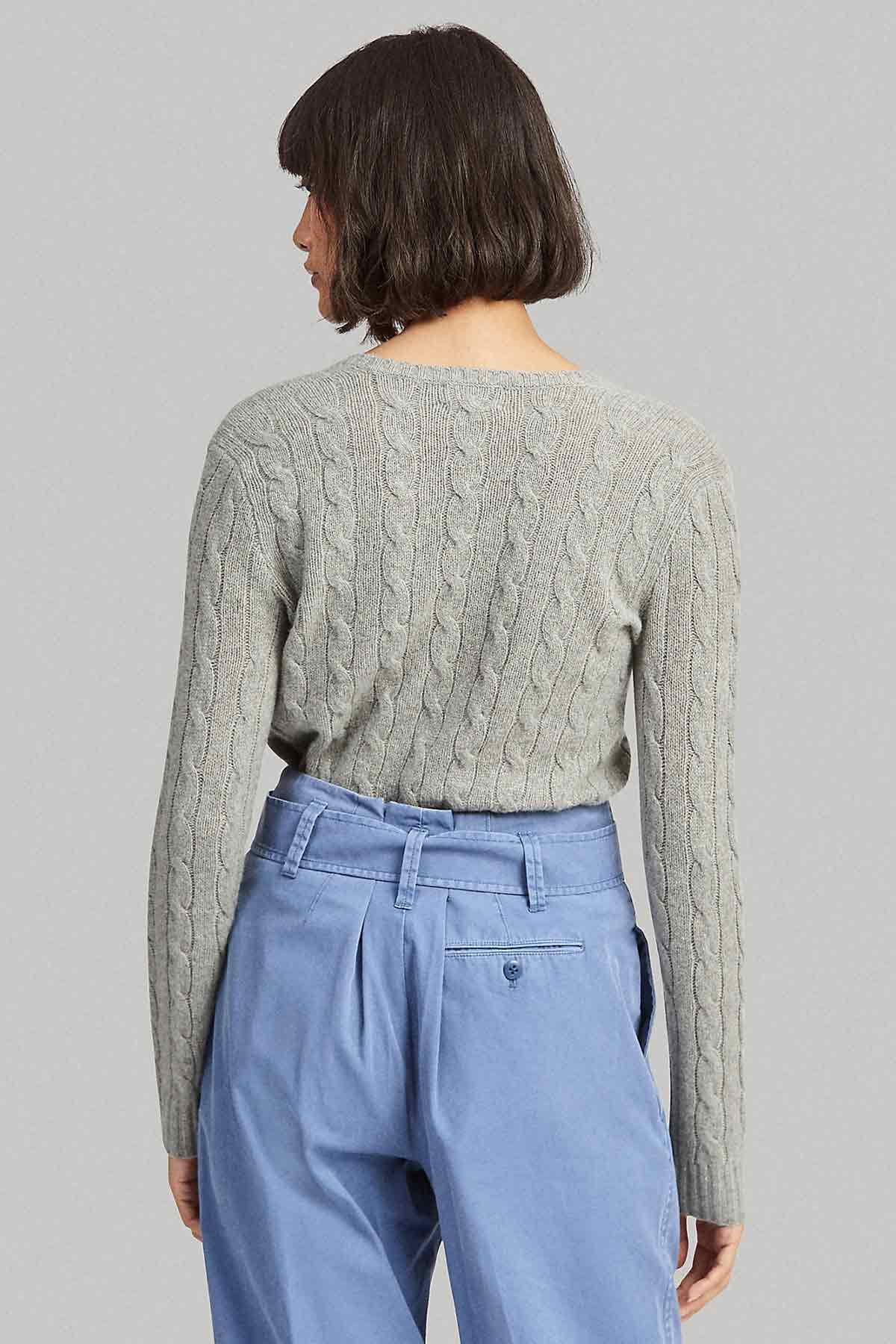 Polo Ralph Lauren V Yaka Kaşmirli Saç Örgü Triko-Libas Trendy Fashion Store