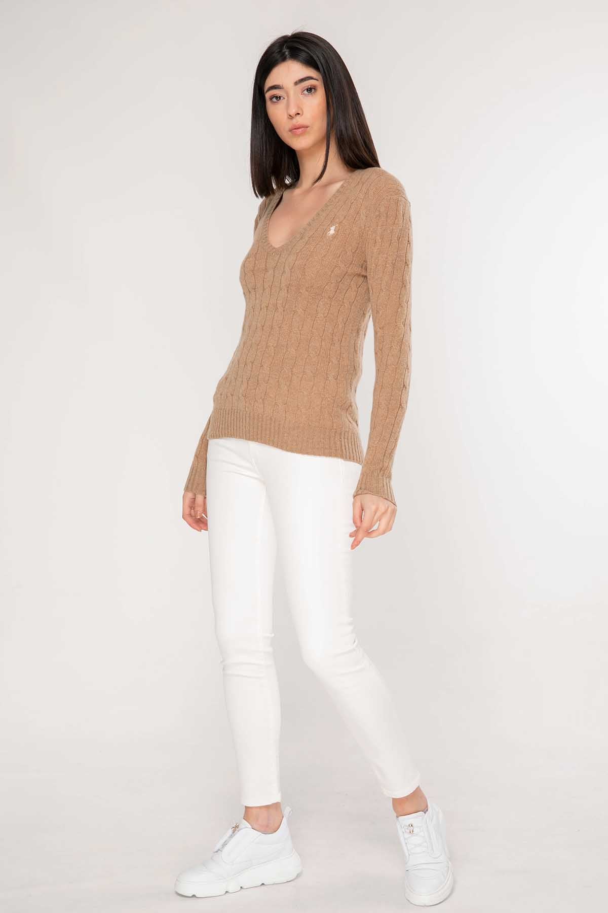 Polo Ralph Lauren Kaşmirli Saç Örgü Triko-Libas Trendy Fashion Store