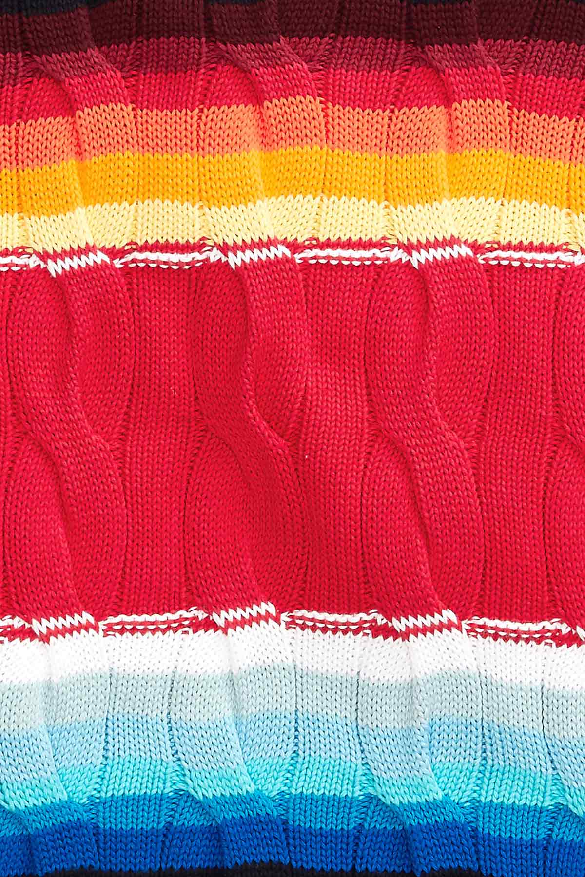 Polo Ralph Lauren Yuvarlak Yaka Degrade Saç Örgü Triko-Libas Trendy Fashion Store