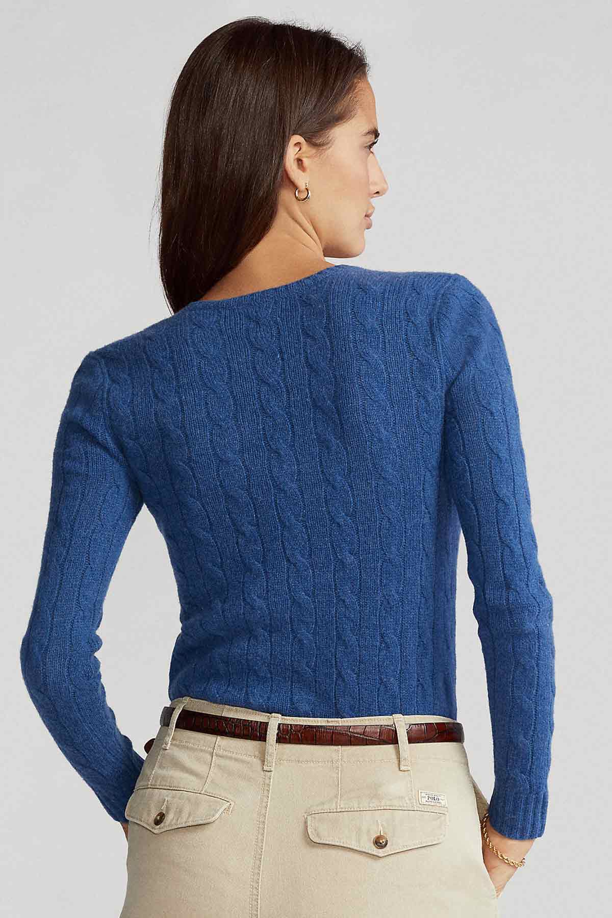 Polo Ralph Lauren V Yaka Kaşmirli Saç Örgü Triko-Libas Trendy Fashion Store