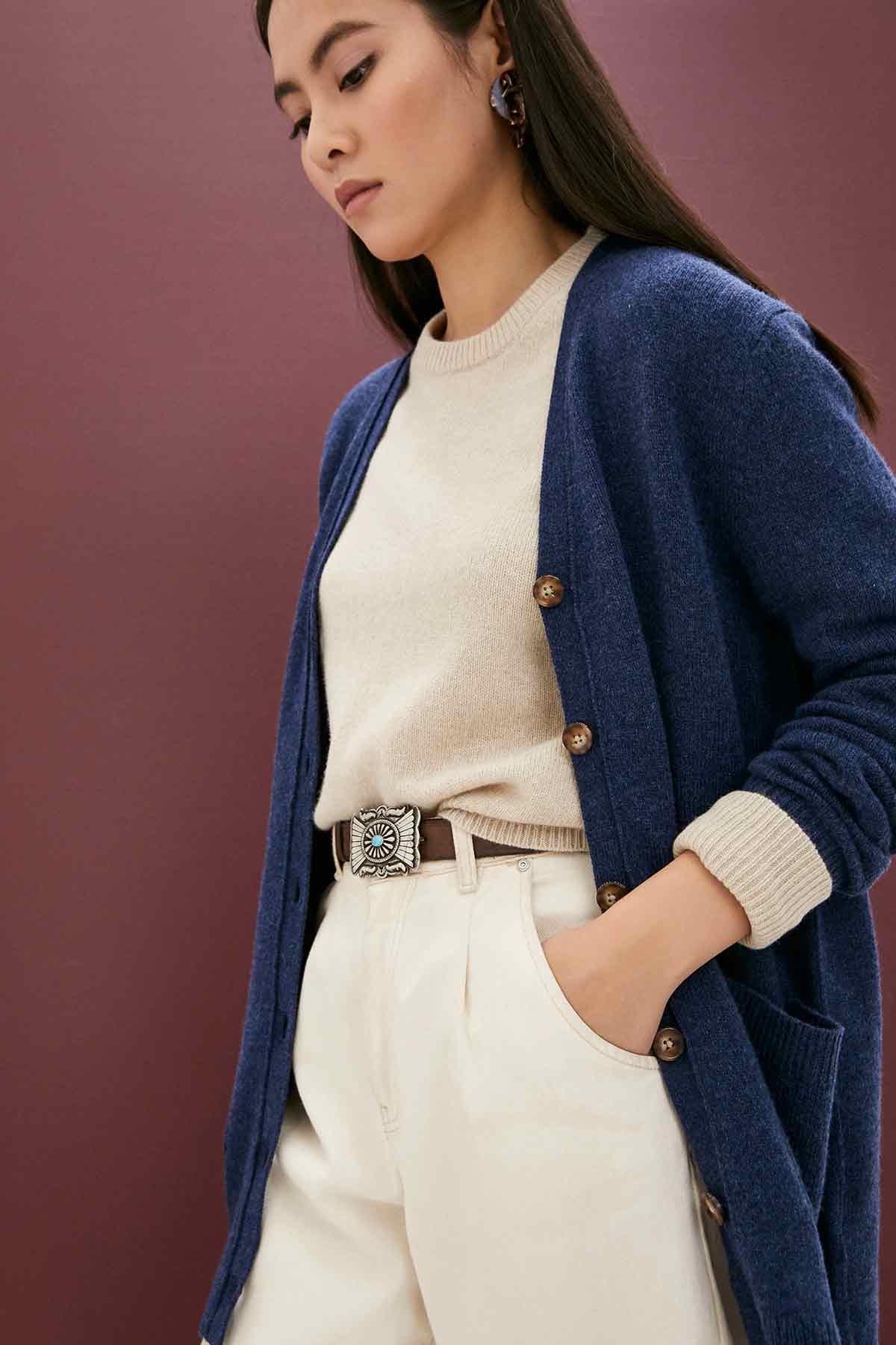 Polo Ralph Lauren V Yaka Kaşmirli Triko Ceket-Libas Trendy Fashion Store