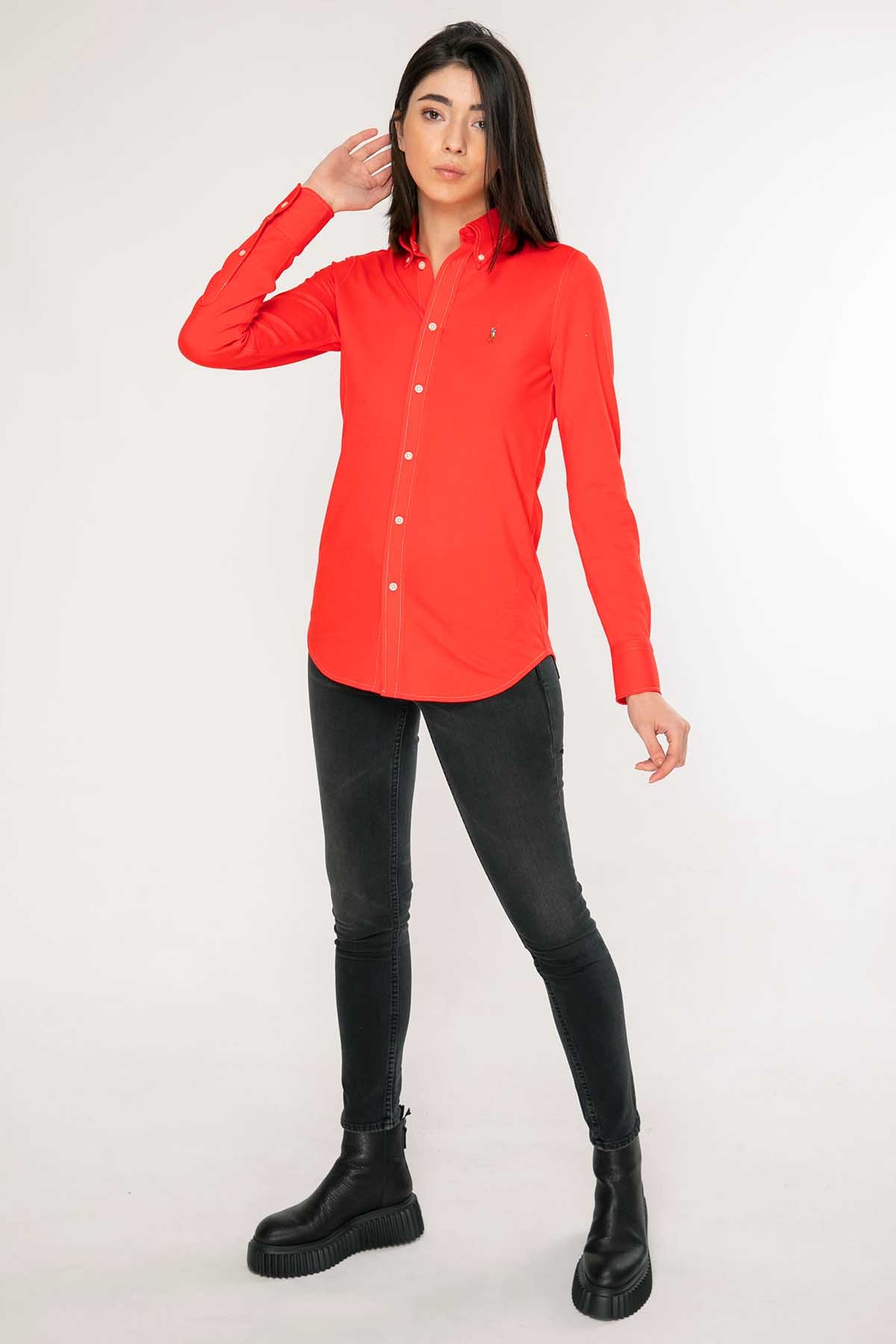 Polo Ralph Lauren Custom Fit Knit Oxford Gömlek-Libas Trendy Fashion Store