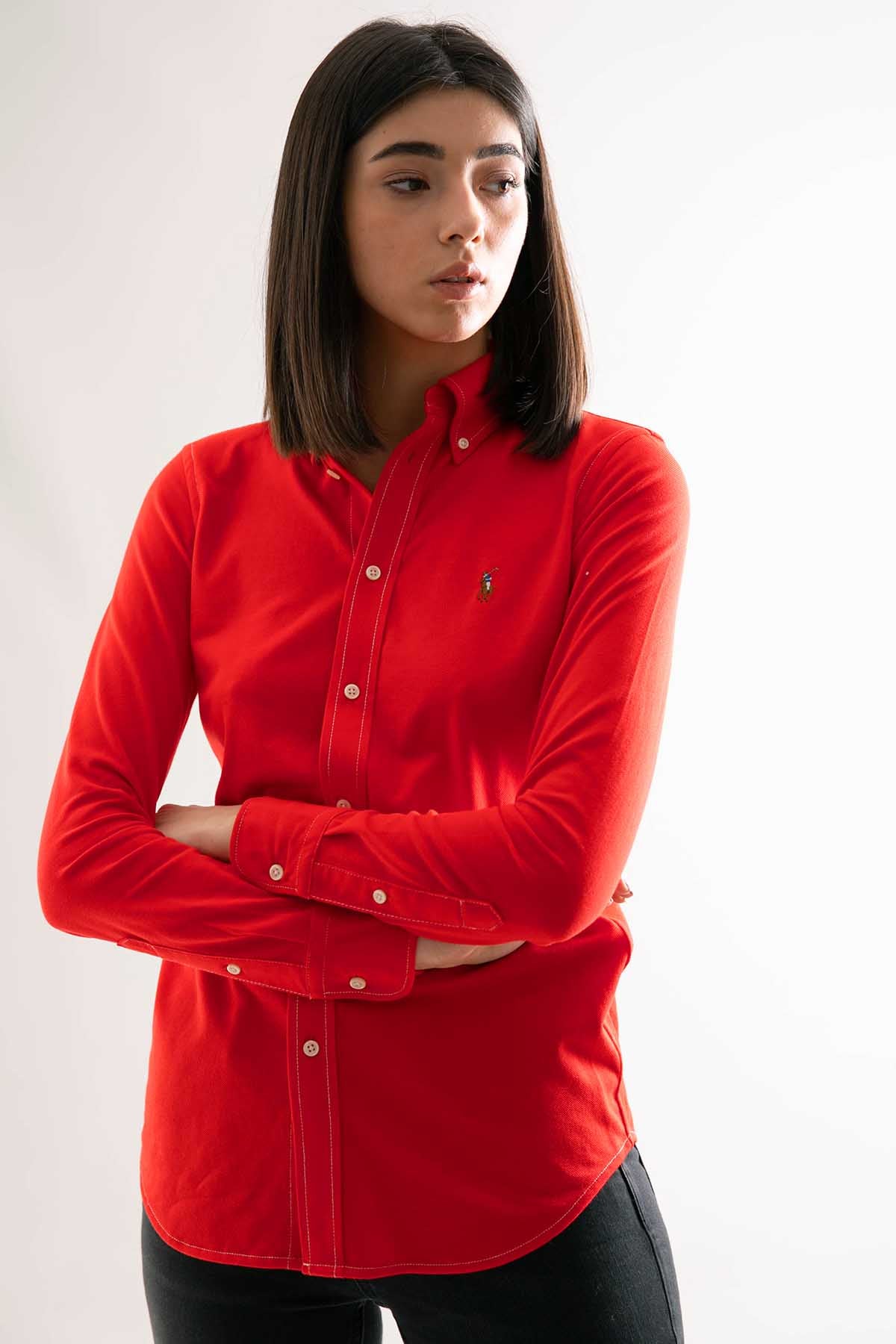 Polo Ralph Lauren Custom Fit Knit Oxford Gömlek-Libas Trendy Fashion Store