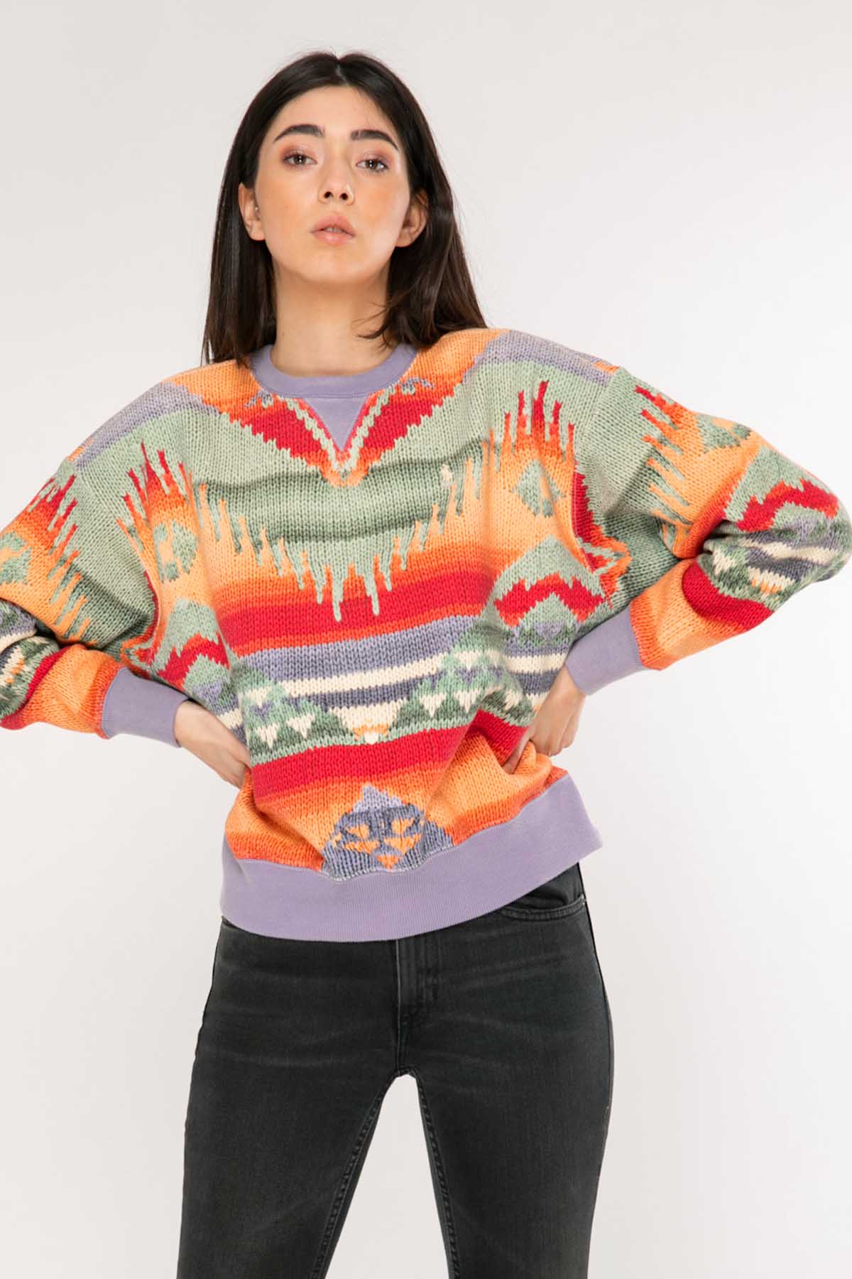 Polo Ralph Lauren Etnik Desenli Sweatshirt-Libas Trendy Fashion Store