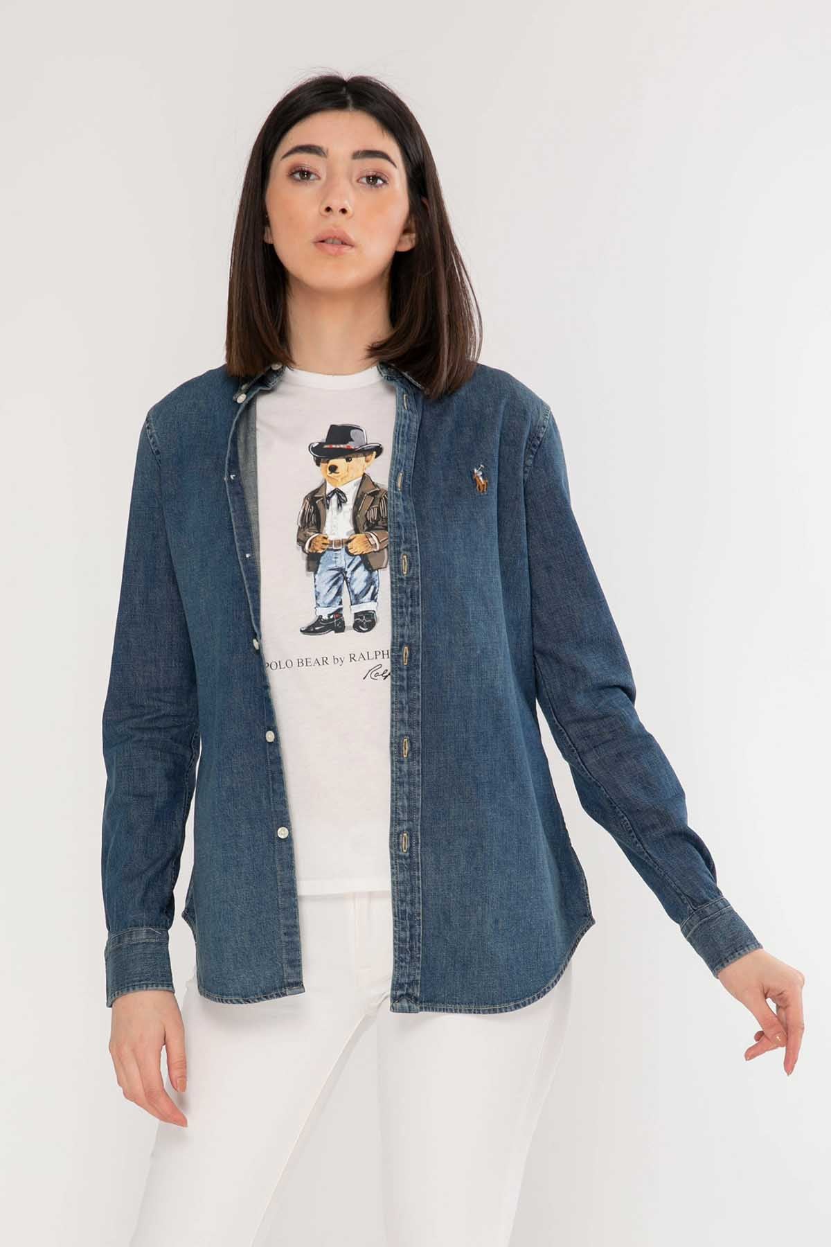 Polo Ralph Lauren Custom Fit Denim Gömlek-Libas Trendy Fashion Store