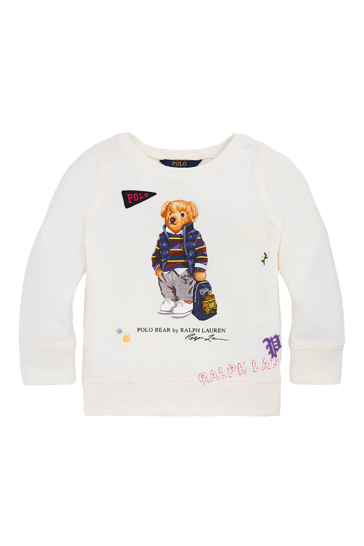 Polo Ralph Lauren 2-4 Yaş Polo Bear Kız Sweatshirt-Libas Trendy Fashion Store