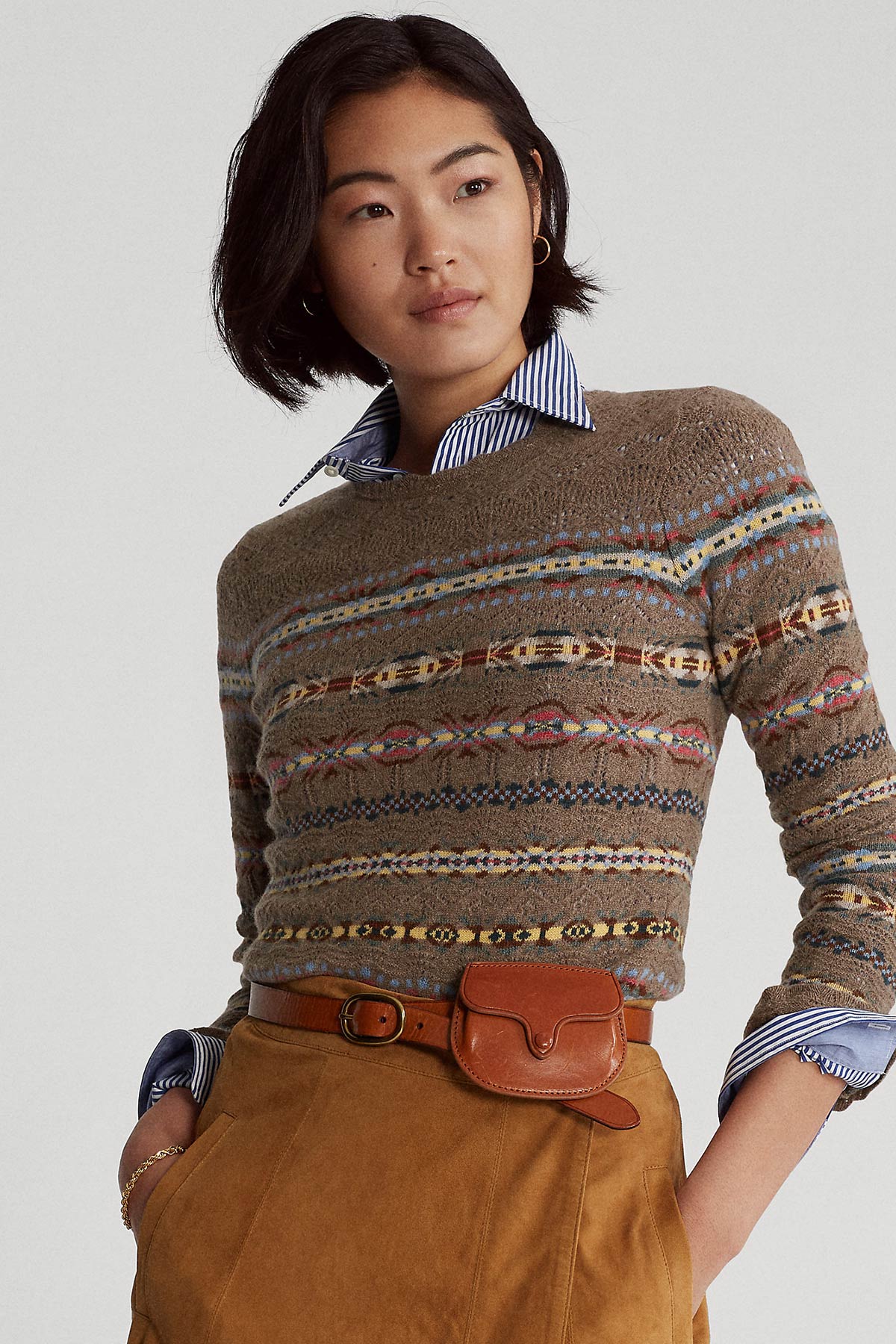 Polo Ralph Lauren Motifli Kaşmirli Triko-Libas Trendy Fashion Store