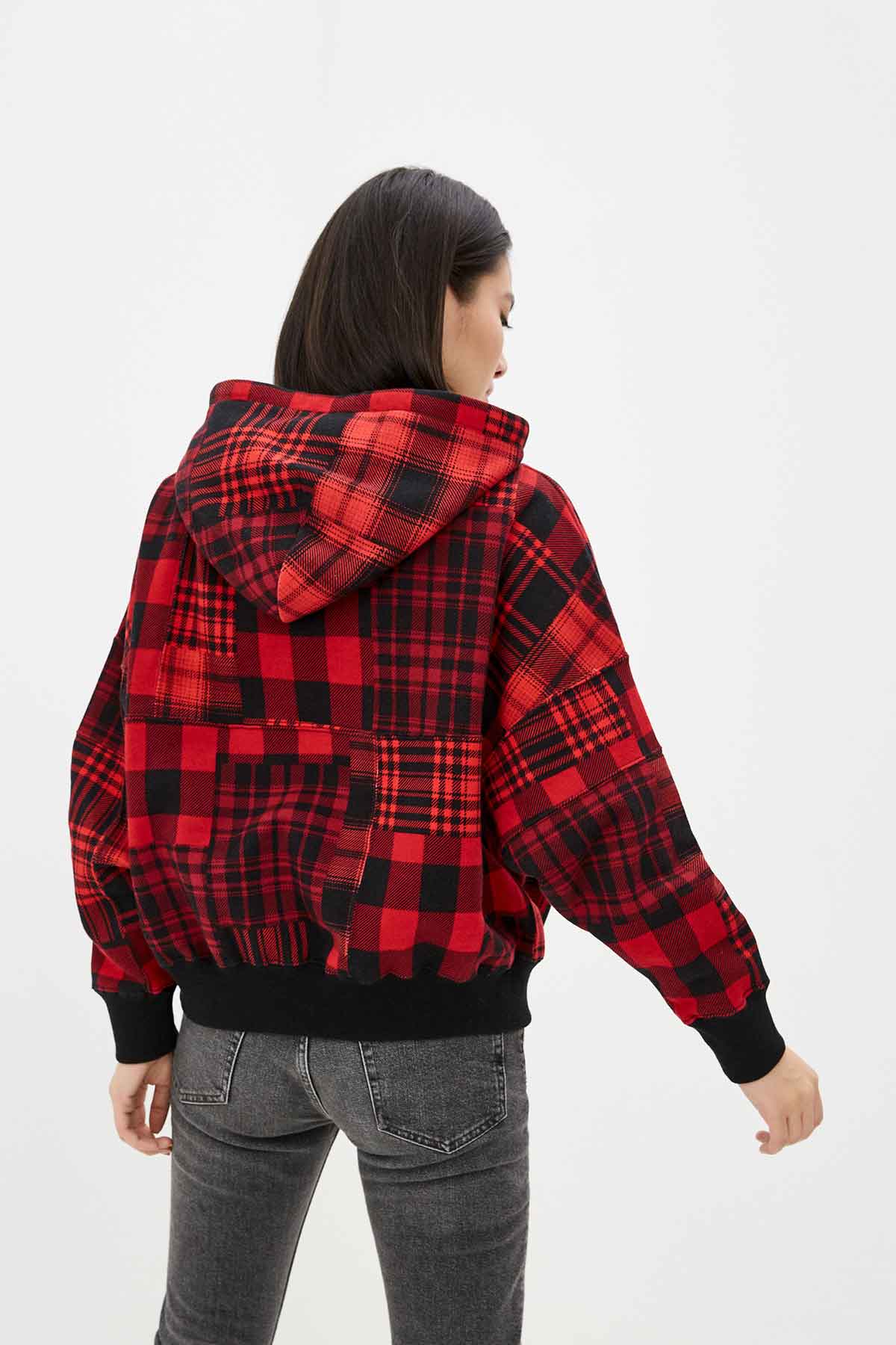 Polo Ralph Lauren Kapüşonlu Oversize Patchwork Sweatshirt-Libas Trendy Fashion Store