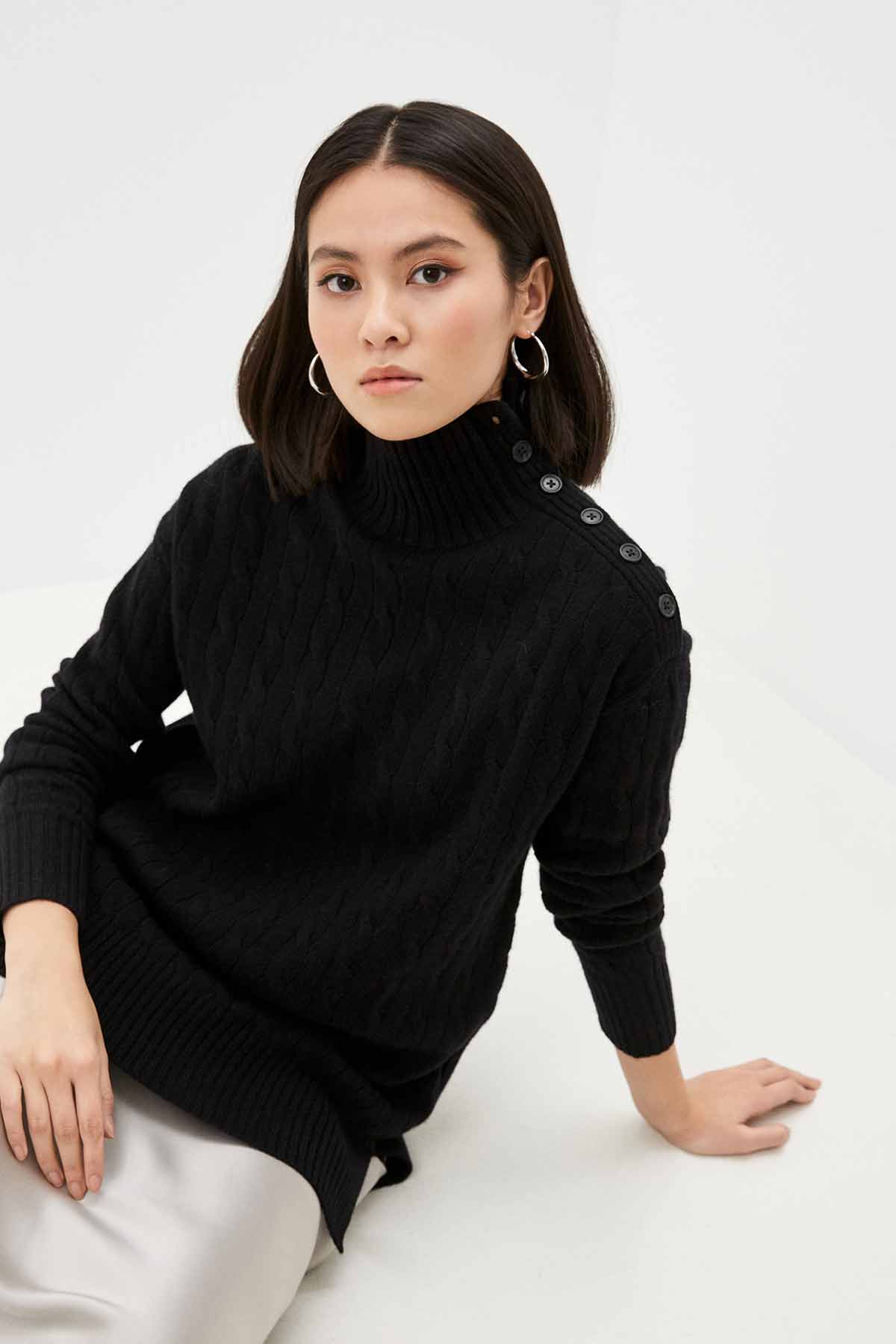 Polo Ralph Lauren Relaxed Fit Kaşmirli Saç Örgü Triko-Libas Trendy Fashion Store