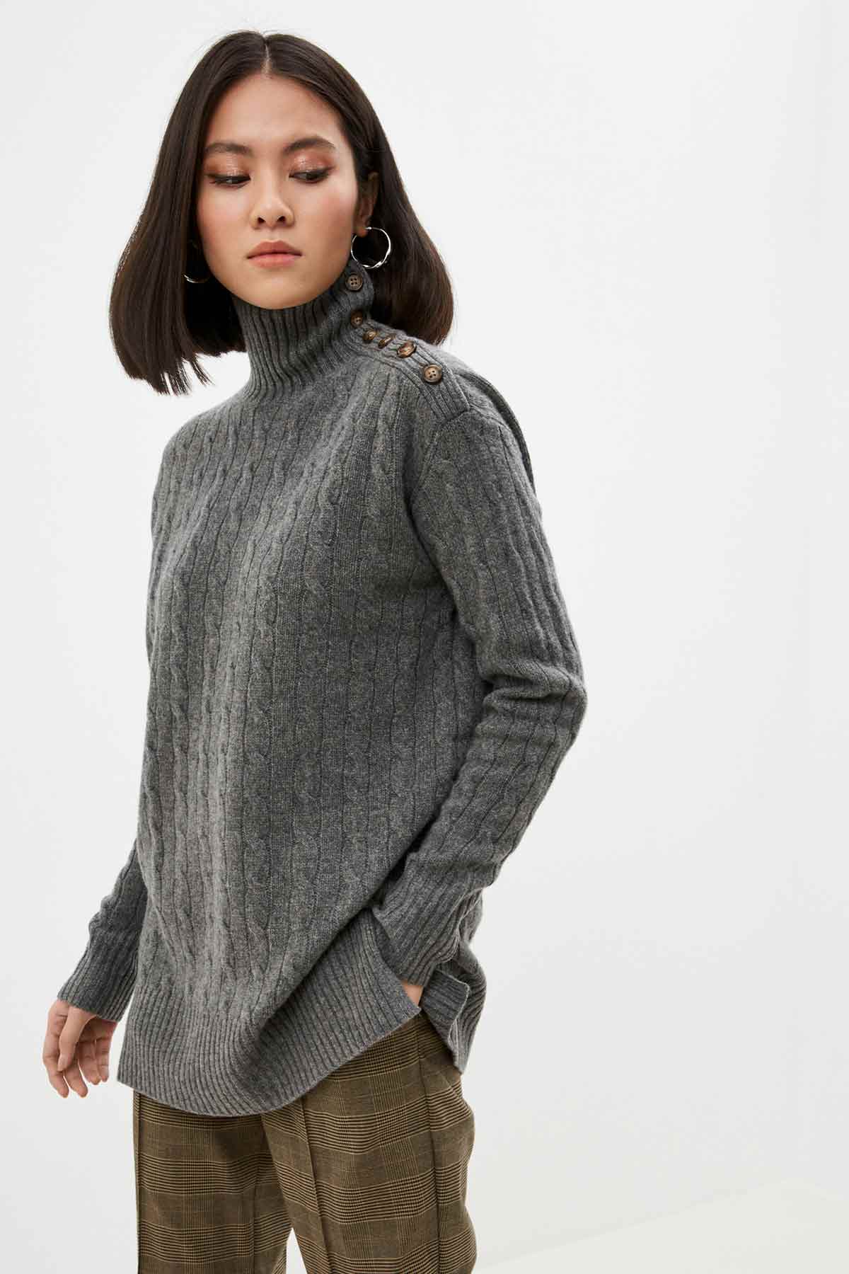 Polo Ralph Lauren Relaxed Fit Kaşmirli Saç Örgü Triko-Libas Trendy Fashion Store