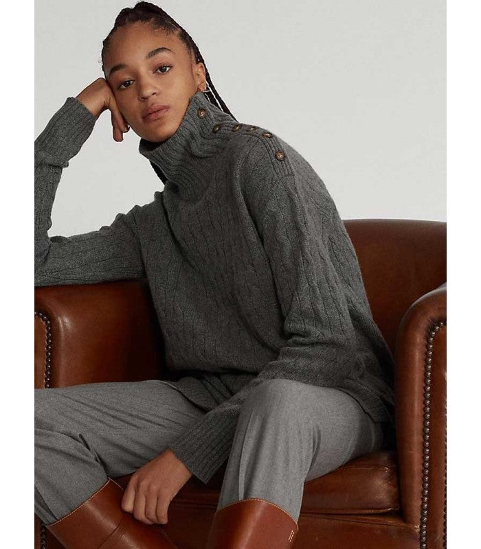 Polo Ralph Lauren Relaxed Fit Kaşmirli Saç Örgü Triko-Libas Trendy Fashion Store