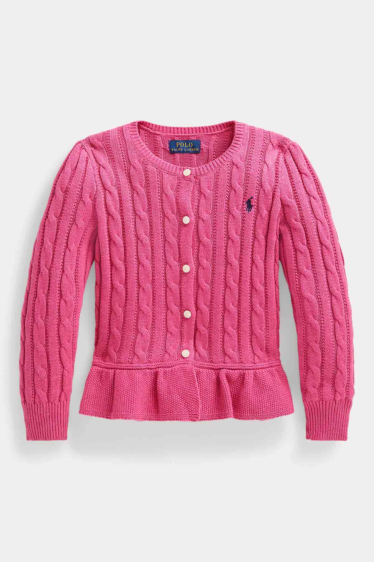 Polo Ralph Lauren 5-6.5 Yaş Kız Saç Örgü Triko Ceket-Libas Trendy Fashion Store