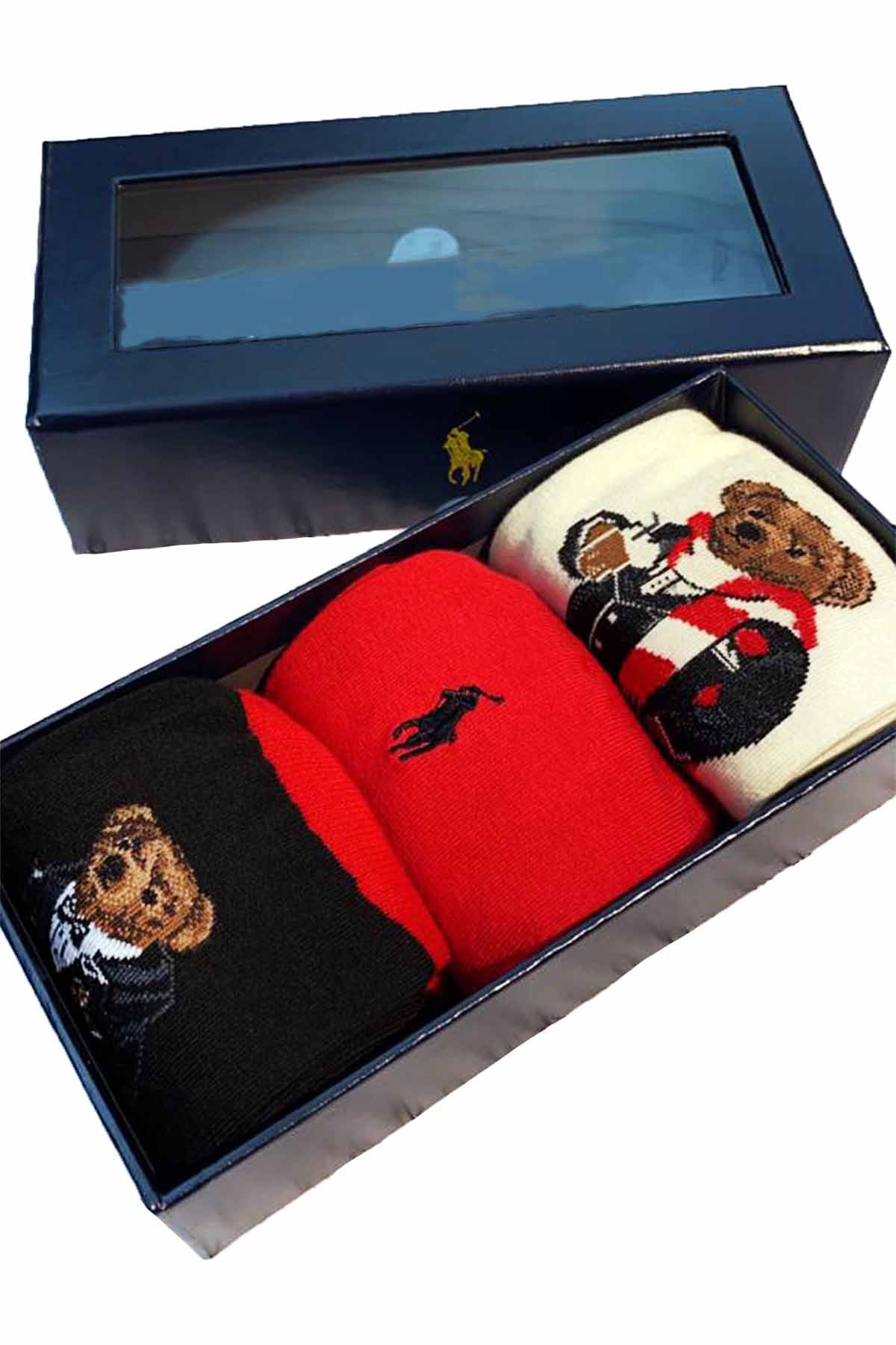 Polo Ralph Lauren Polo Bear 3'lü Çorap Set-Libas Trendy Fashion Store