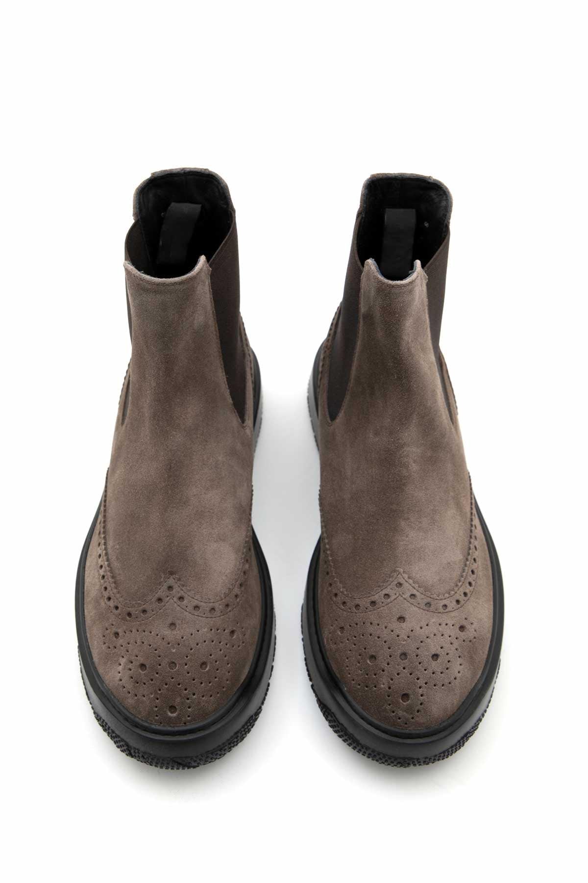 Fratelli Rossetti Zımbalı Süet Bot-Libas Trendy Fashion Store