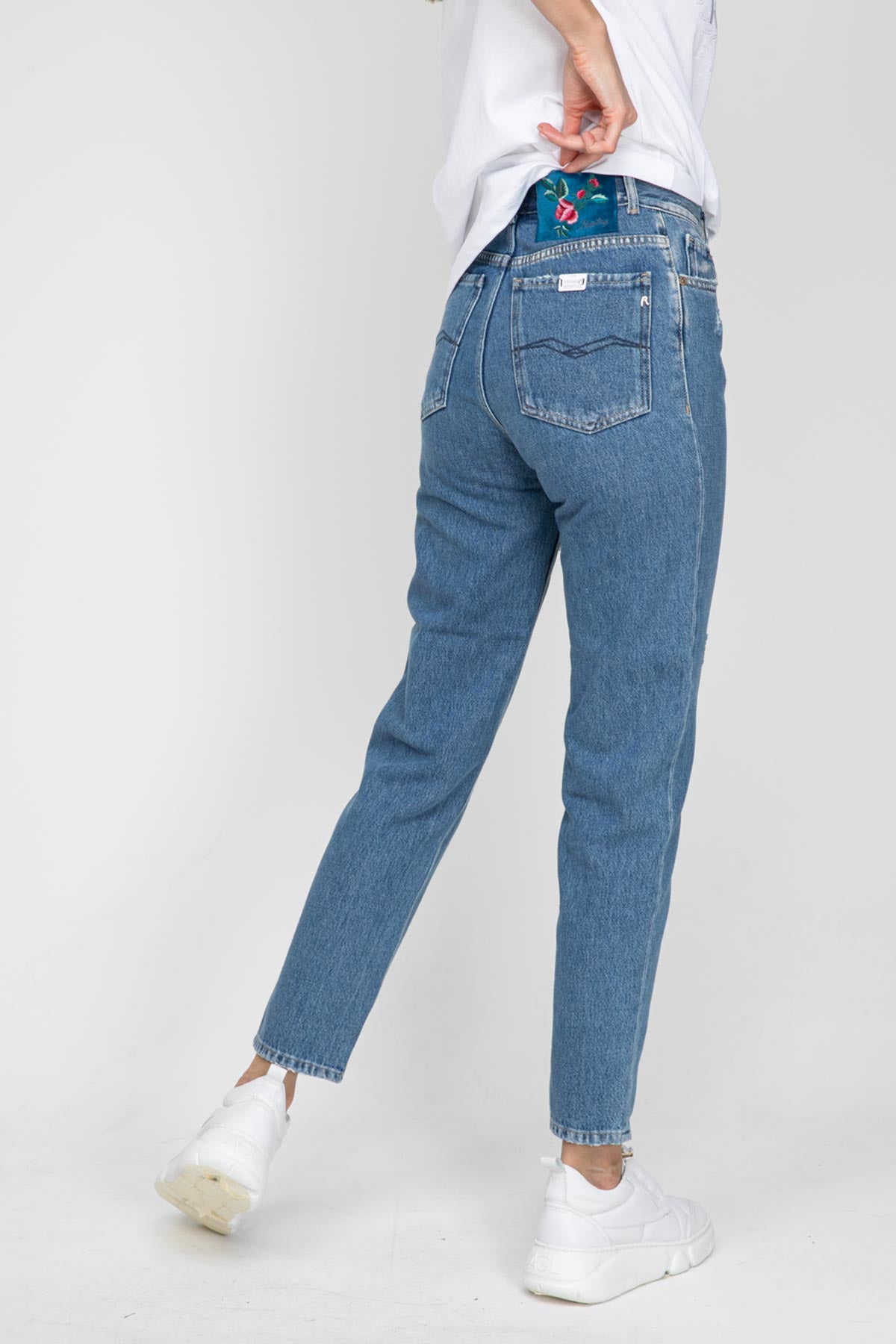 Replay Kıley High Waist Tapered Fit Jeans-Libas Trendy Fashion Store
