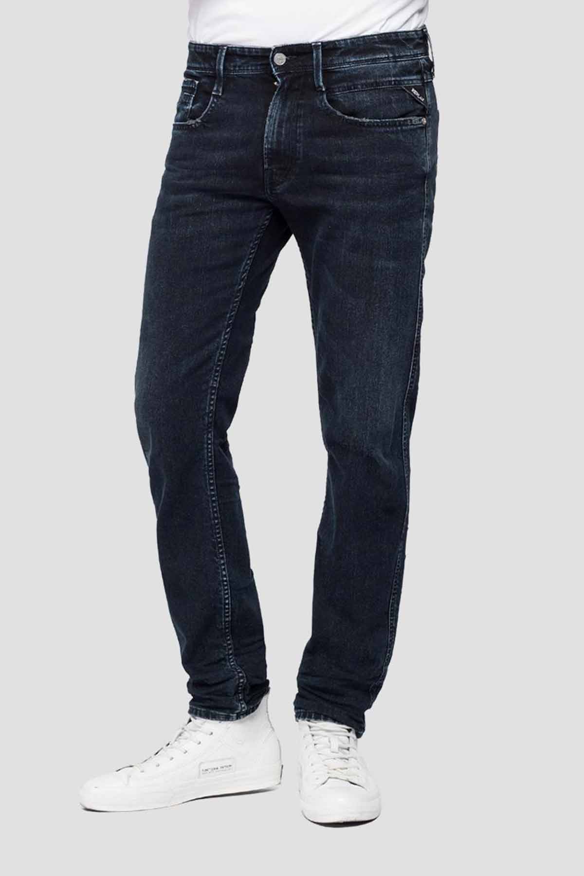 Replay Slim Fit Anbass Blue Black Overdyed Jeans-Libas Trendy Fashion Store