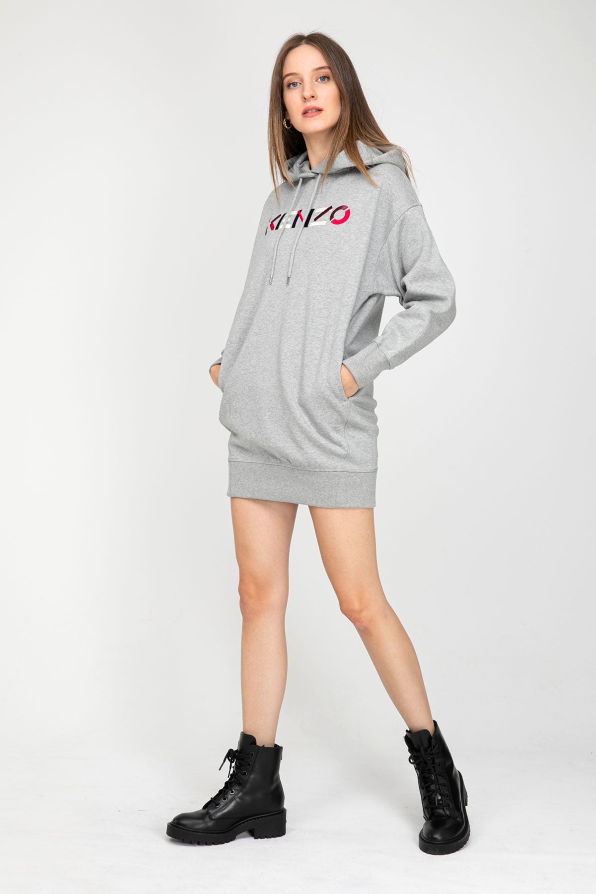 Kenzo Logo Sweatshirt Elbise-Libas Trendy Fashion Store
