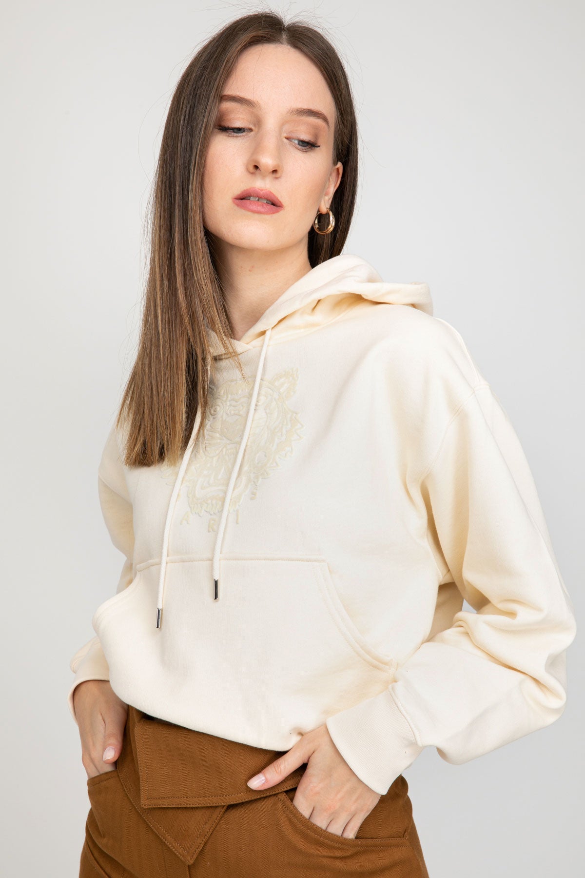 Kenzo Boxy Fit Kaplan Logolu Sweatshirt-Libas Trendy Fashion Store