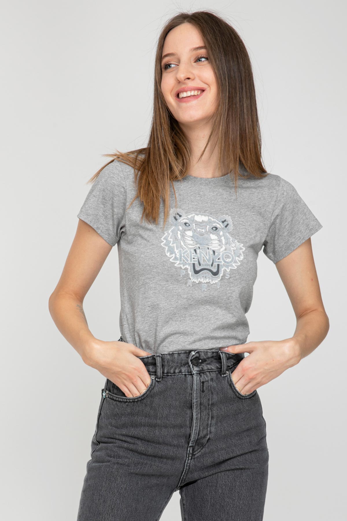 Kenzo Slim Fit Kaplan Logolu T-shirt-Libas Trendy Fashion Store