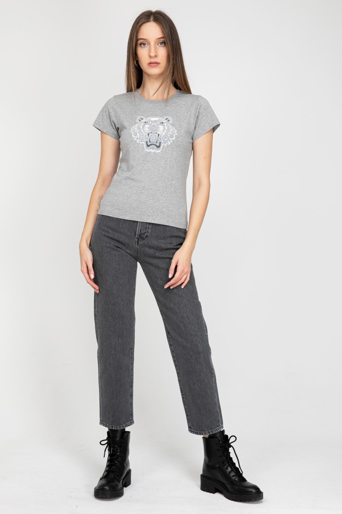 Kenzo Slim Fit Kaplan Logolu T-shirt-Libas Trendy Fashion Store