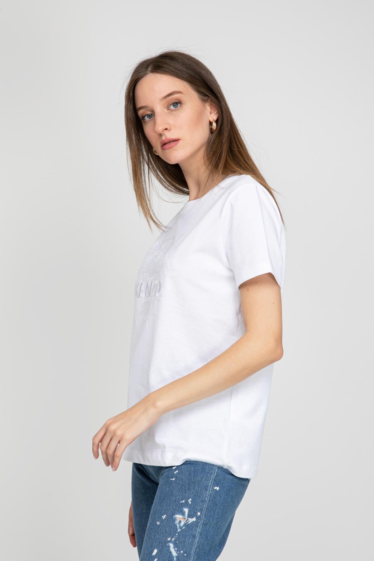 Kenzo Regular Fit Kaplan Logolu T-shirt-Libas Trendy Fashion Store