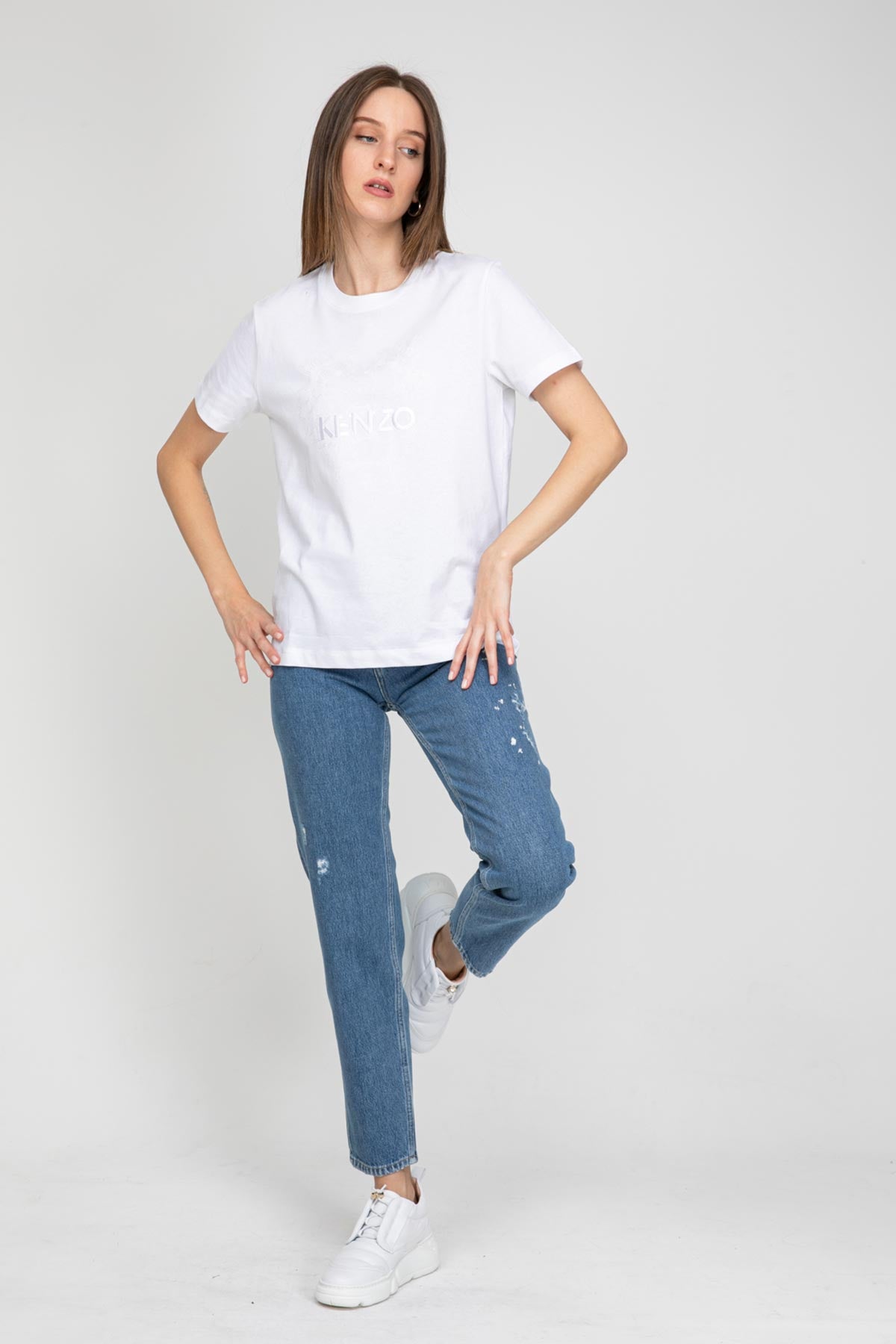 Kenzo Regular Fit Kaplan Logolu T-shirt-Libas Trendy Fashion Store