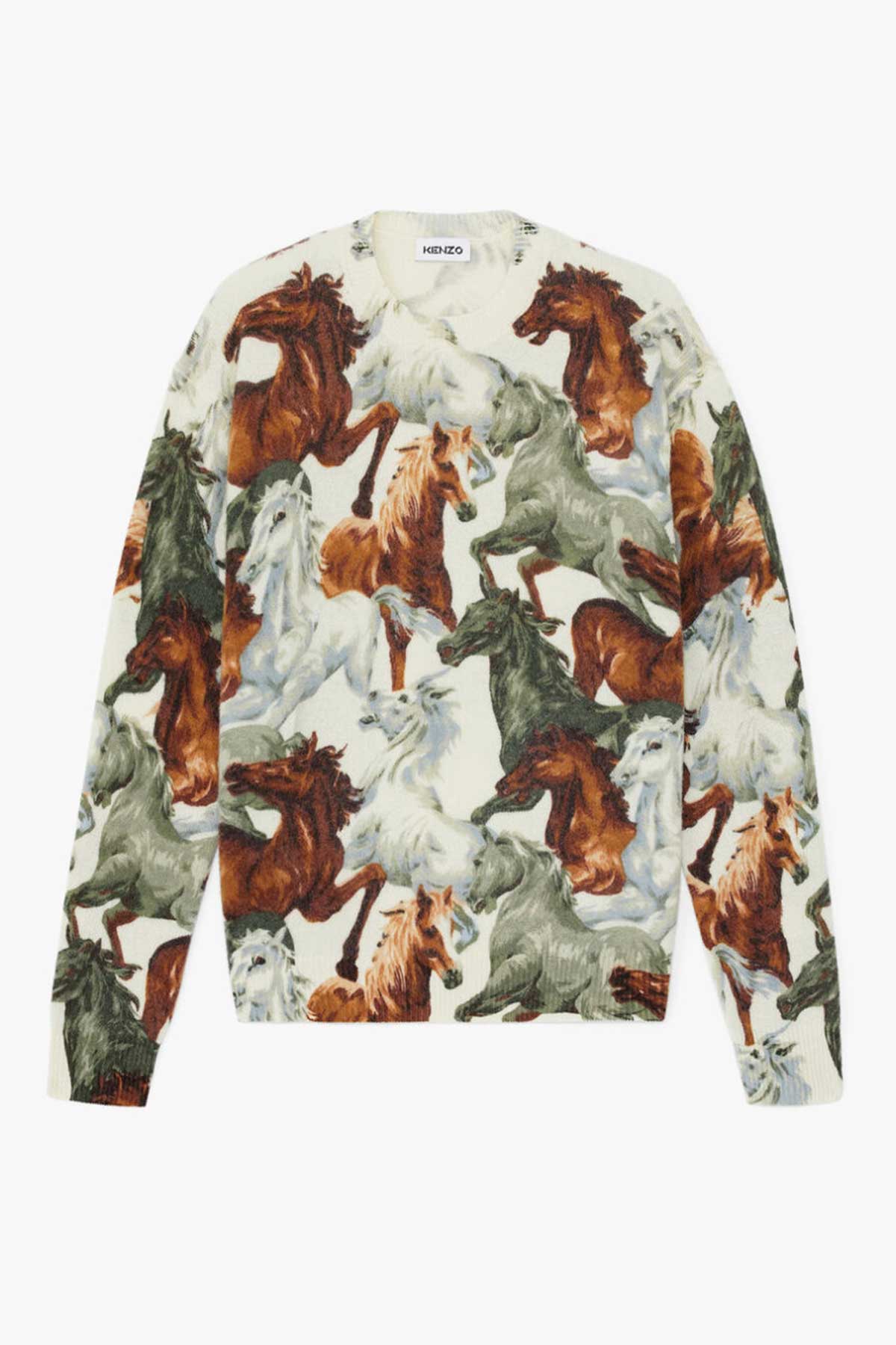 Kenzo Horses Yün Triko-Libas Trendy Fashion Store