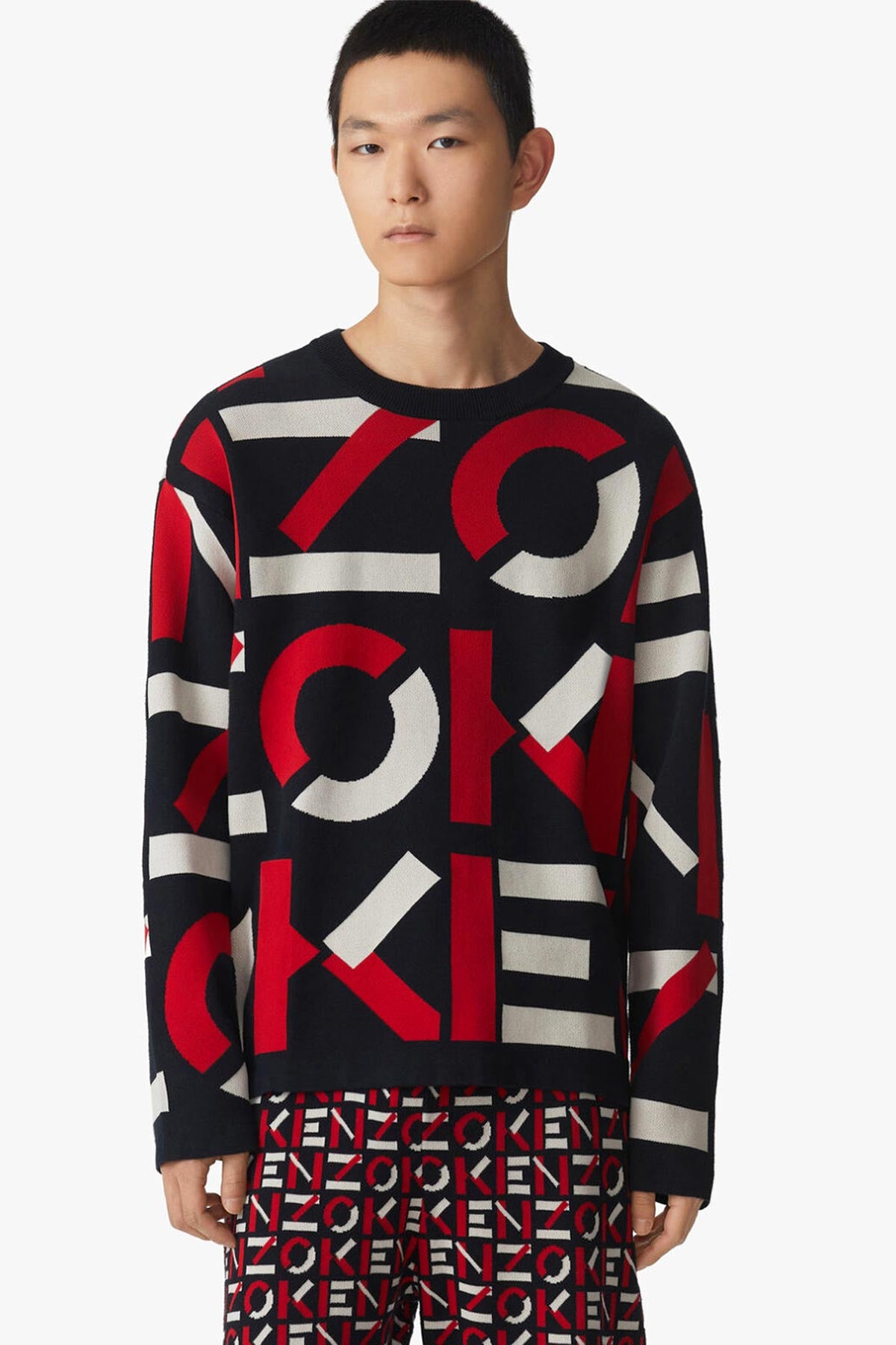 Kenzo Monogram Triko-Libas Trendy Fashion Store