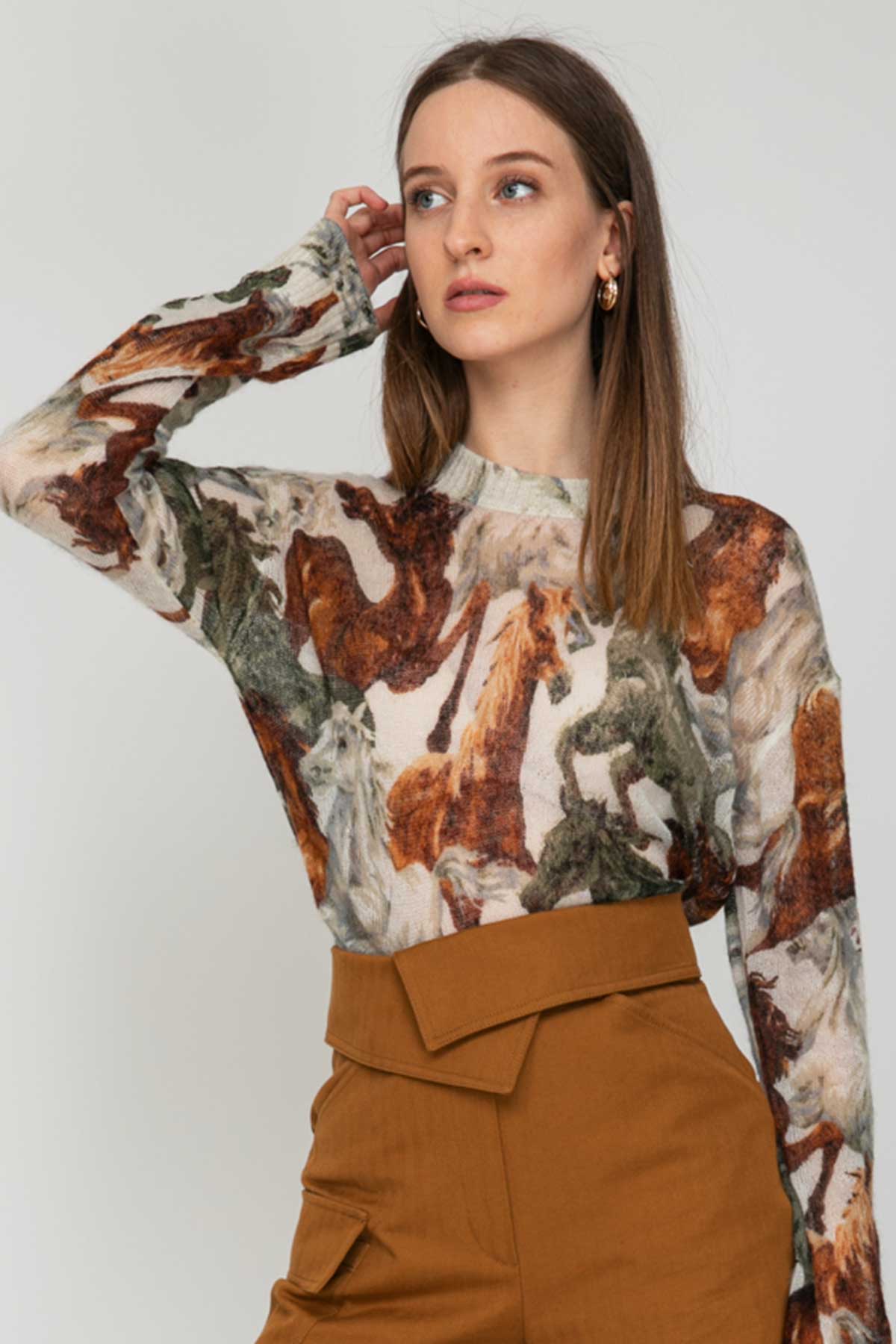 Kenzo Horses Triko-Libas Trendy Fashion Store