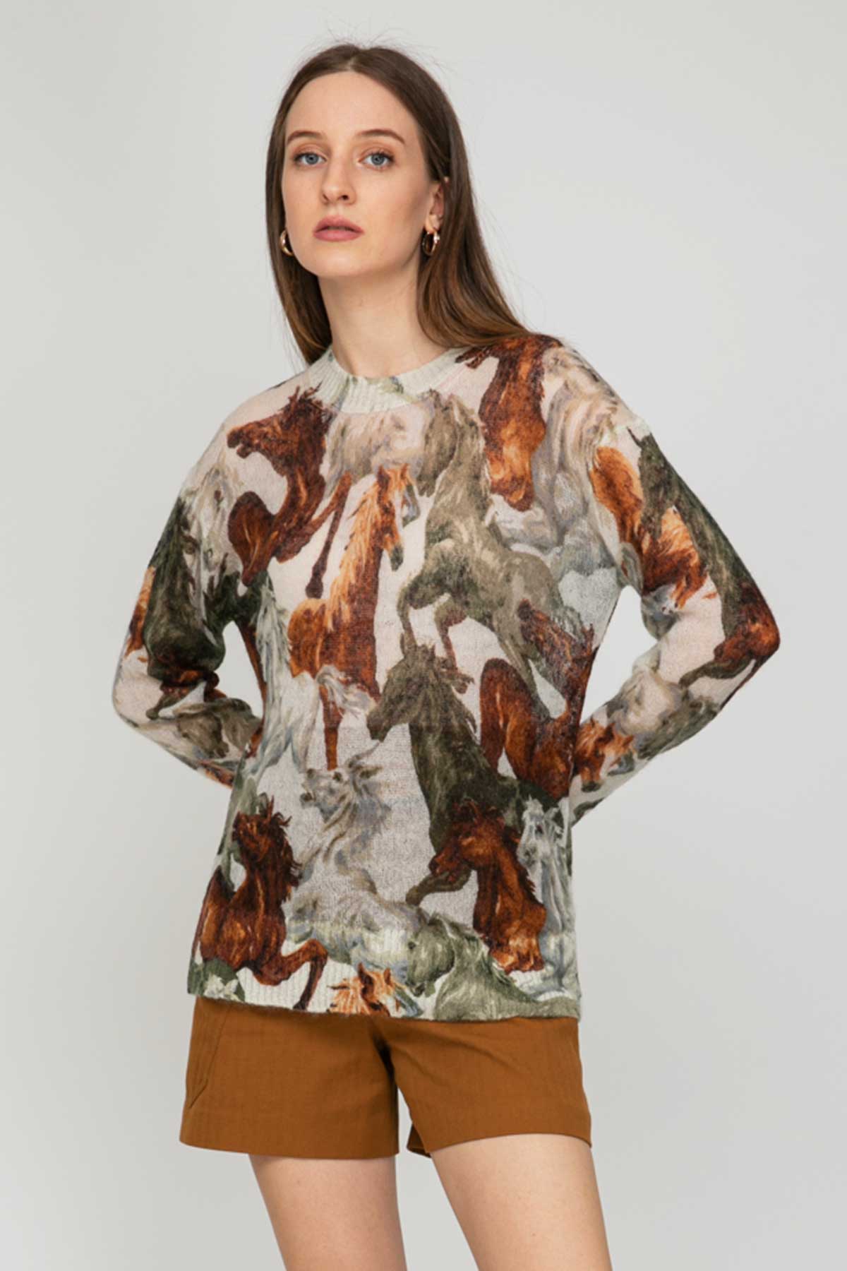 Kenzo Horses Triko-Libas Trendy Fashion Store