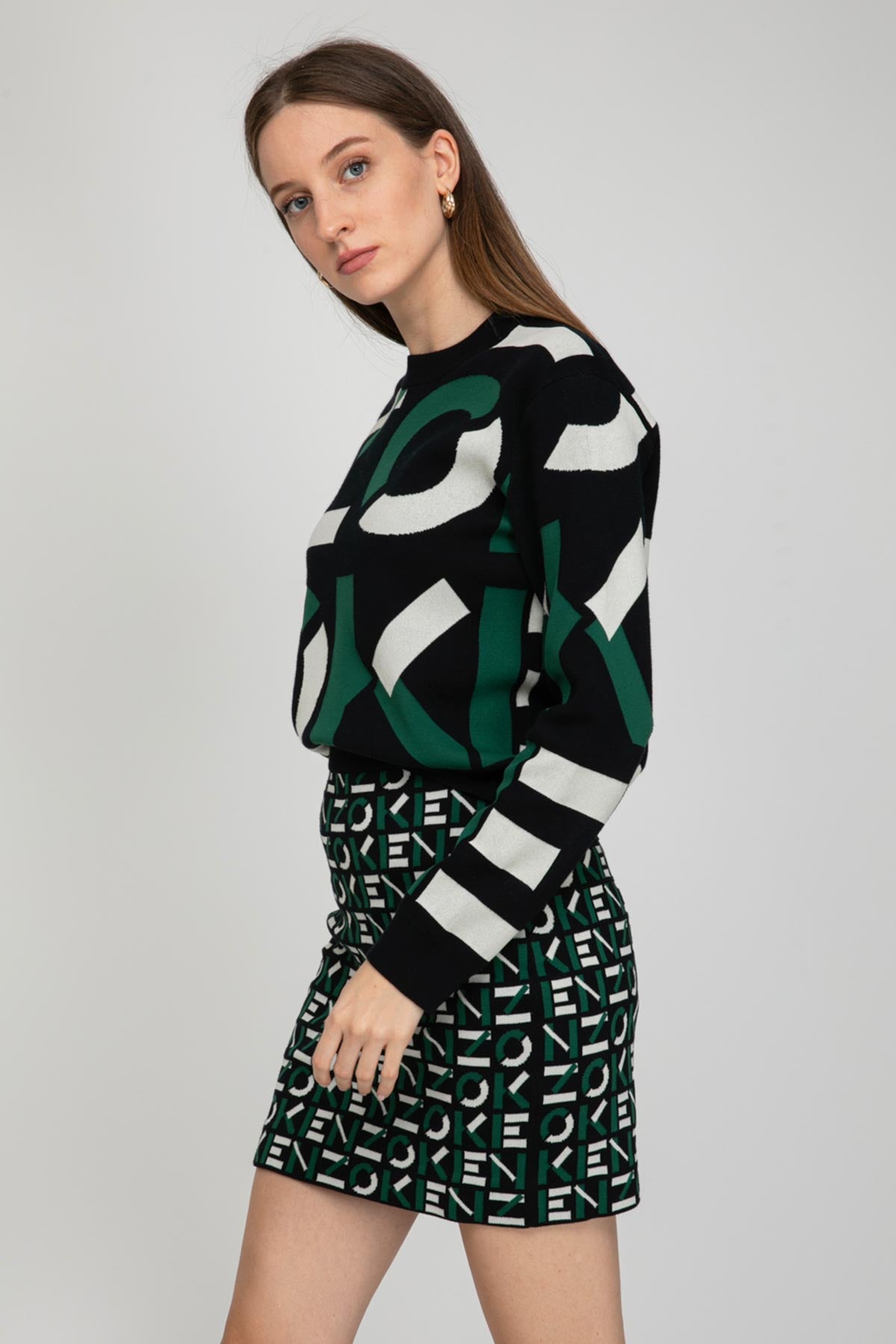 Kenzo Monogram Triko-Libas Trendy Fashion Store