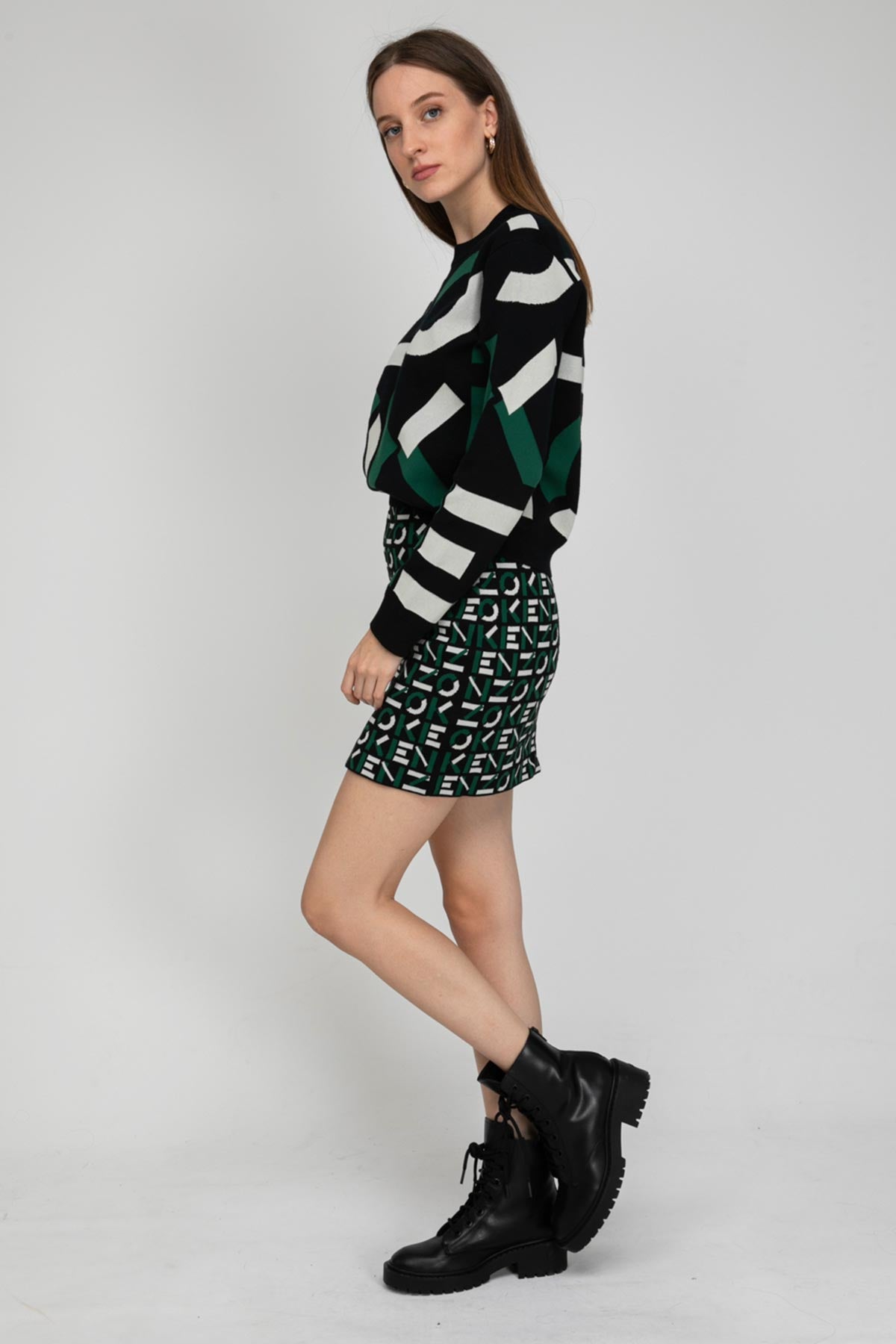 Kenzo Monogram Triko-Libas Trendy Fashion Store