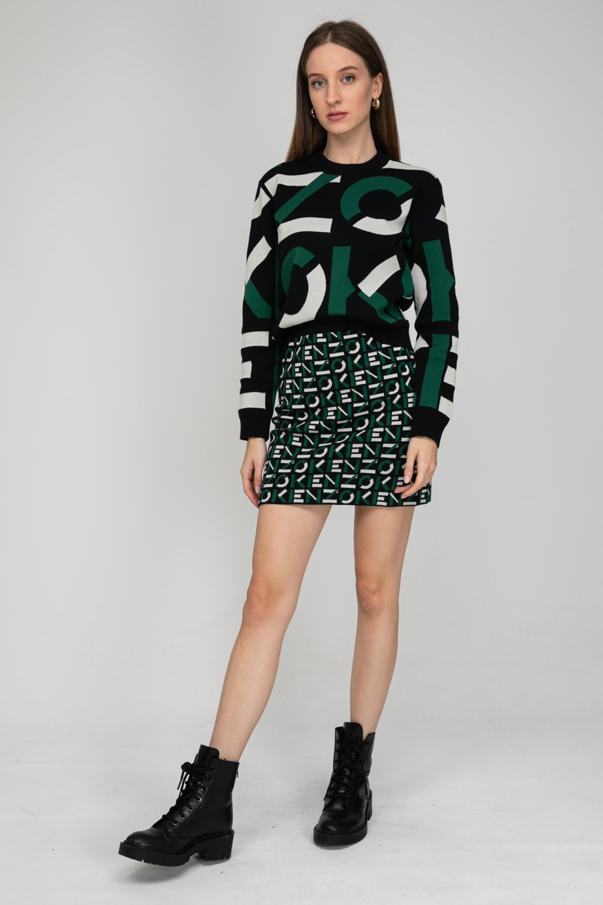 Kenzo Monogram Triko-Libas Trendy Fashion Store