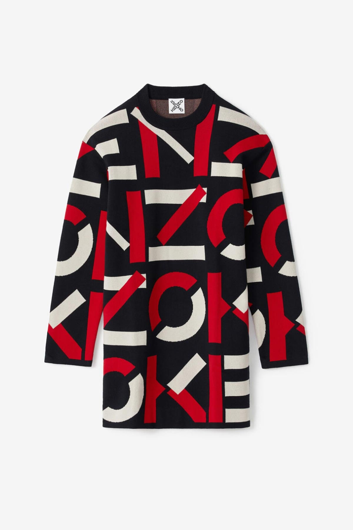 Kenzo Monogram Triko Elbise-Libas Trendy Fashion Store
