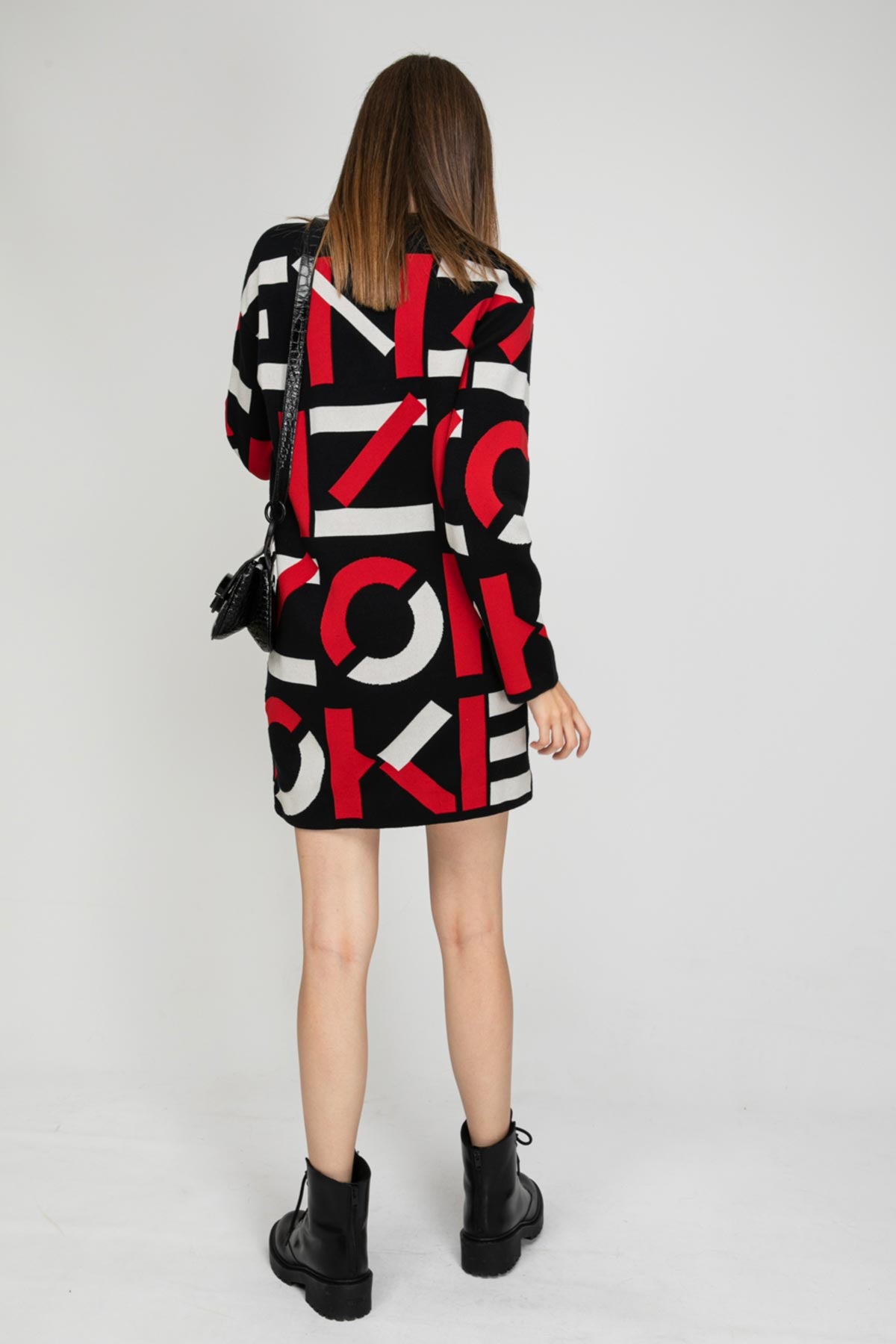 Kenzo Monogram Triko Elbise-Libas Trendy Fashion Store