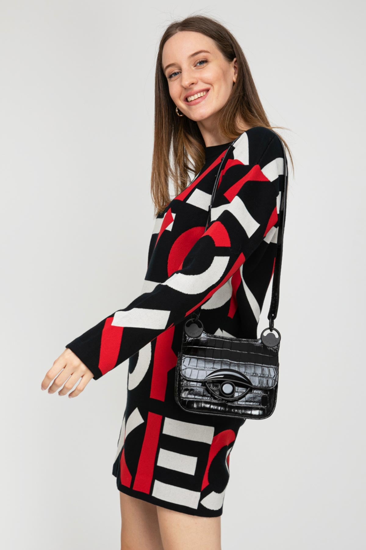 Kenzo Monogram Triko Elbise-Libas Trendy Fashion Store