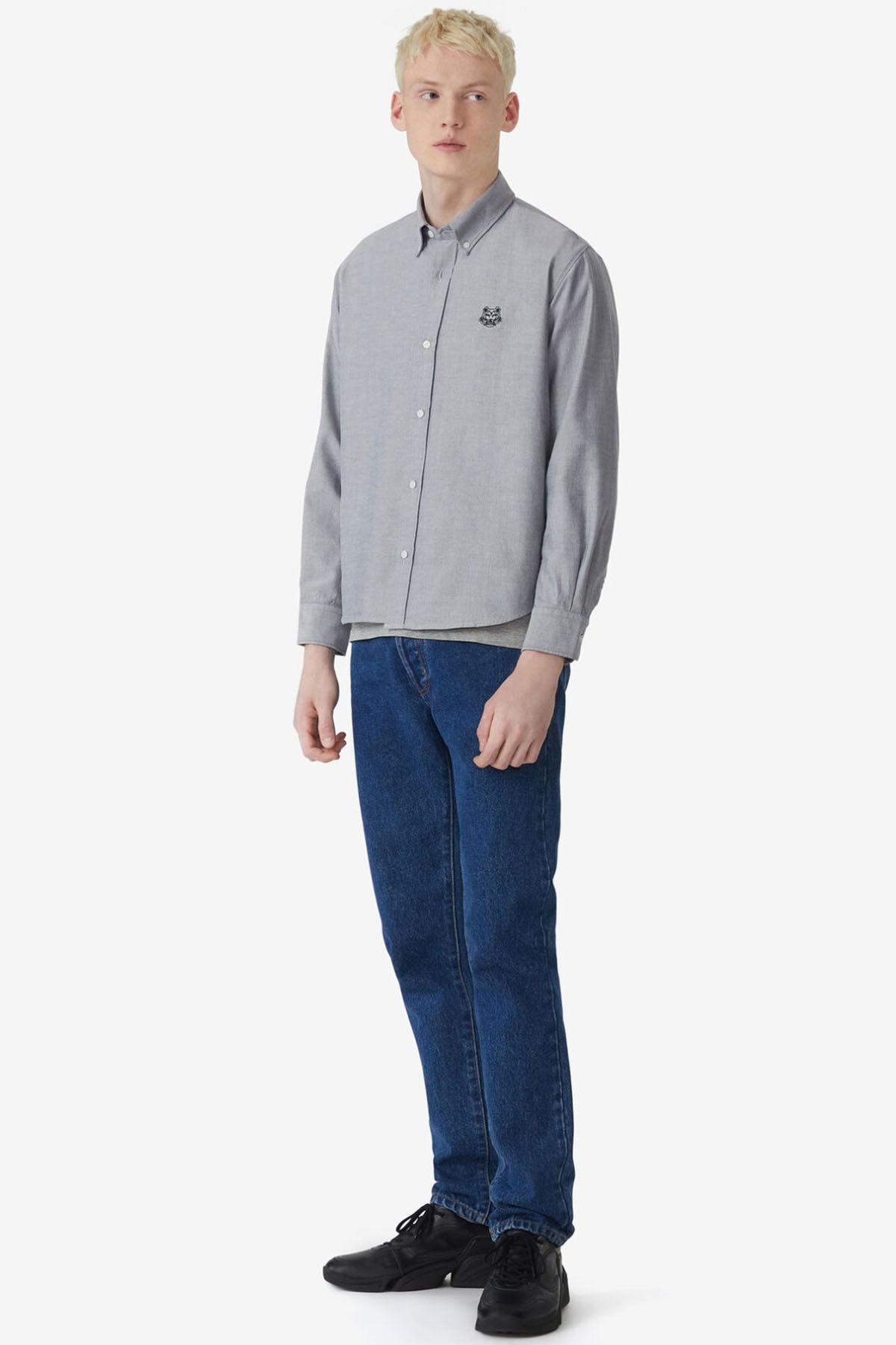 Kenzo Casual Fit Kaplan Logolu Düğmeli Yaka Gömlek-Libas Trendy Fashion Store