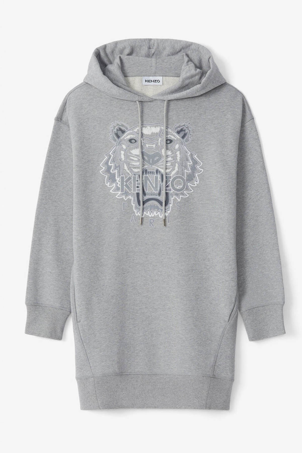 Kenzo Kaplan Logolu Kapüşonlu Sweatshirt Elbise-Libas Trendy Fashion Store