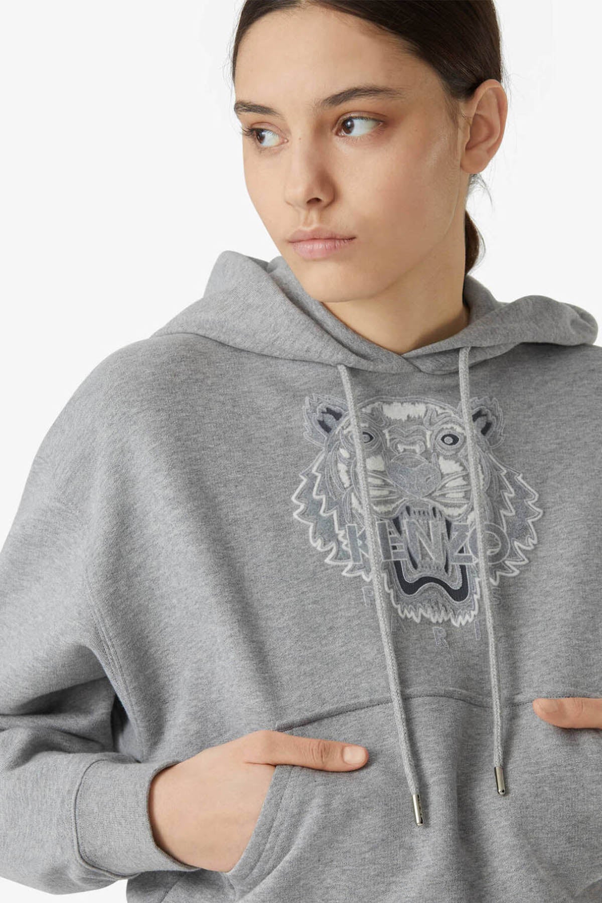 Kenzo Kaplan Logolu Kapüşonlu Sweatshirt-Libas Trendy Fashion Store