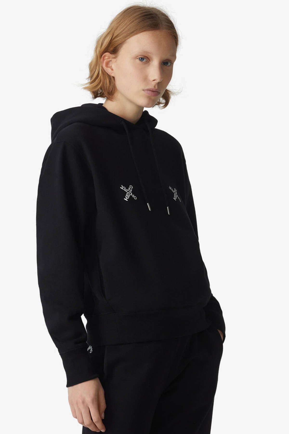 Kenzo Sport Logolu Kapüşonlu Sweatshirt-Libas Trendy Fashion Store