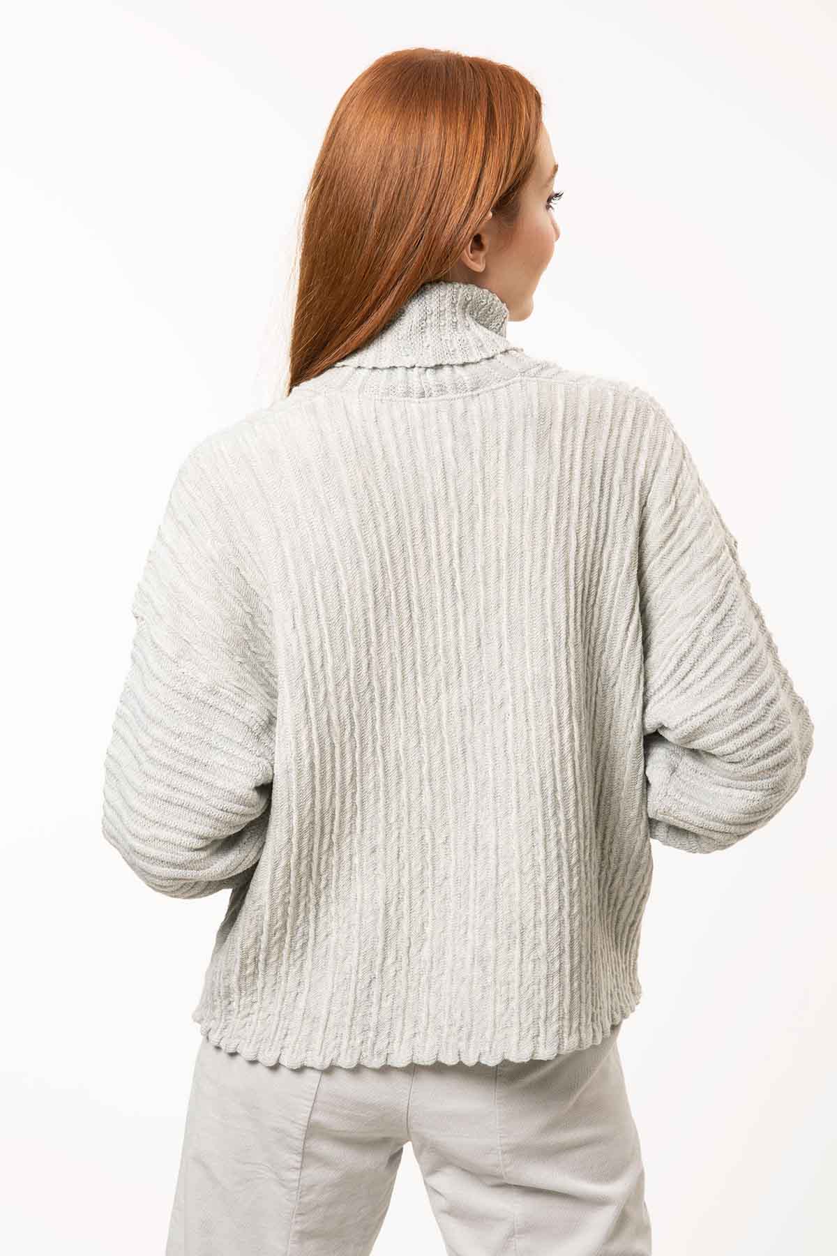 Transit Oversize Kollu Balıkçı Yaka Triko-Libas Trendy Fashion Store