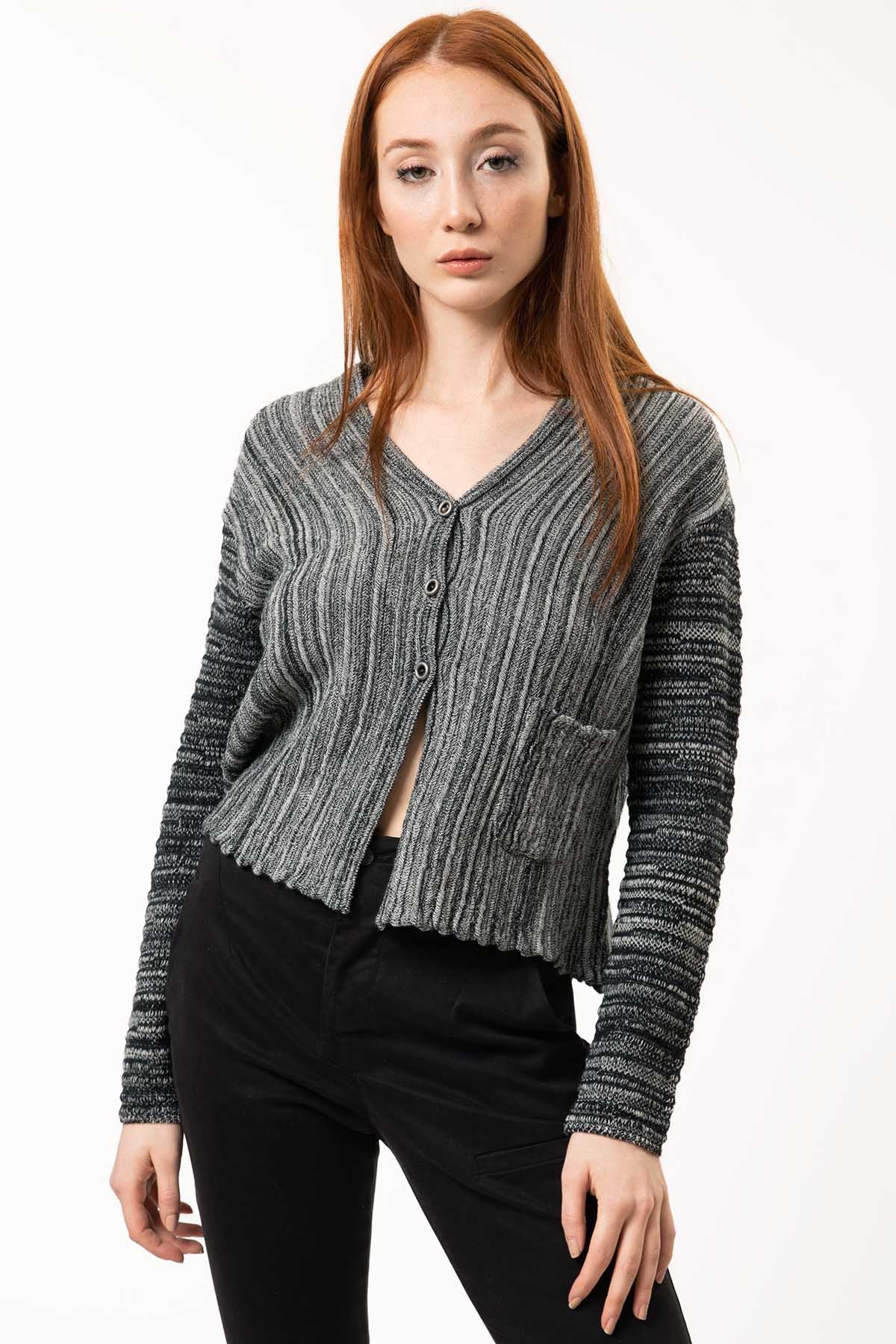 Transit Düğmeli Triko Ceket-Libas Trendy Fashion Store