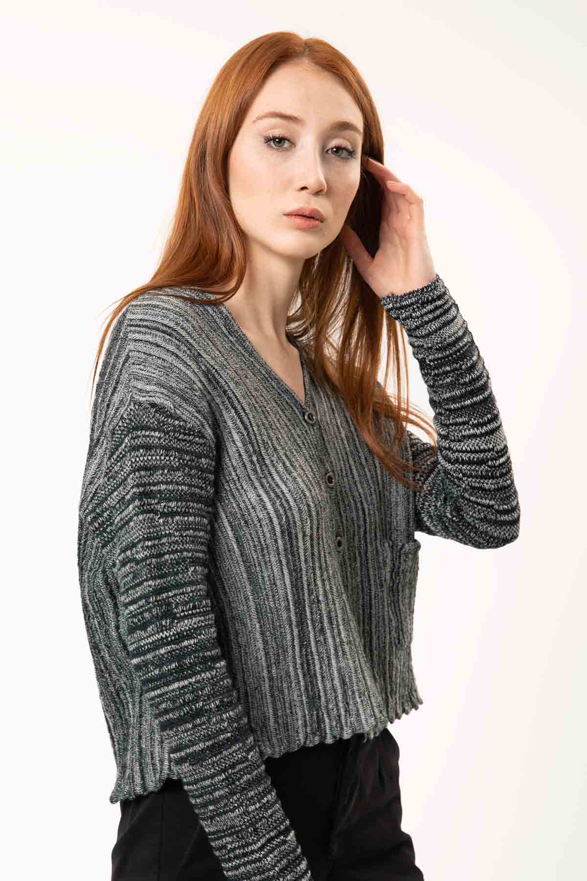 Transit Düğmeli Triko Ceket-Libas Trendy Fashion Store