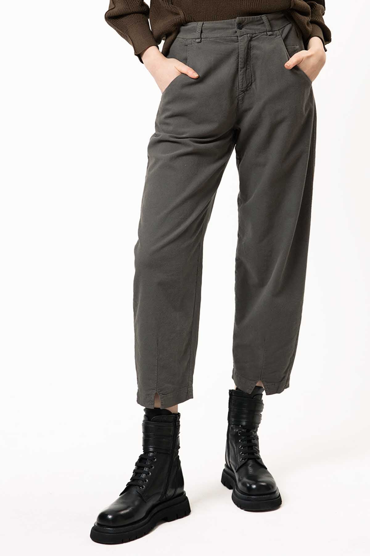 Transit Yüksek Bel Crop Paça Pantolon-Libas Trendy Fashion Store